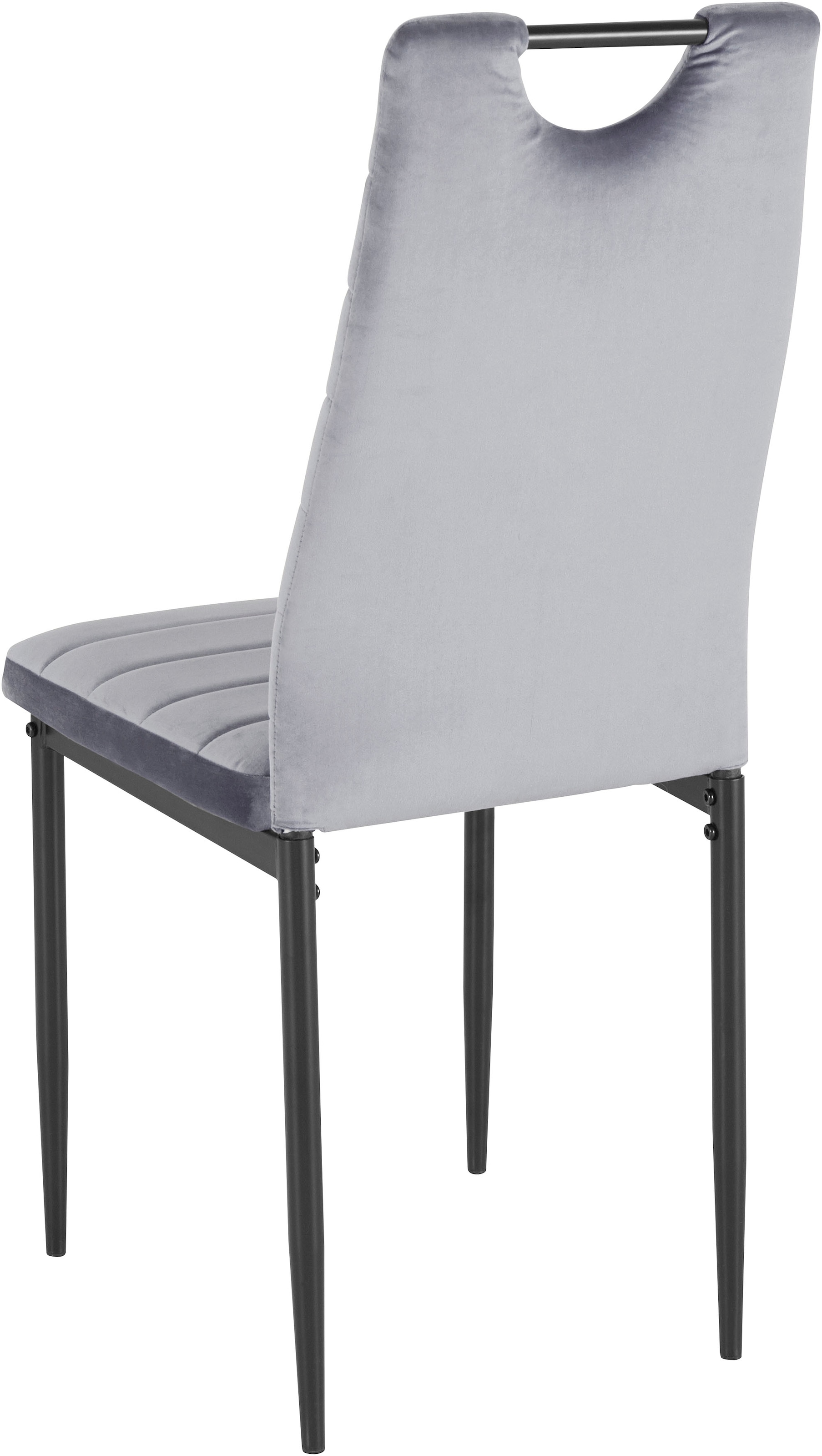 INOSIGN Esszimmerstuhl (Set) 4 Stk.(2 oder 4 Stück) mit Samtbezug, Rückenlehne mit Griff zum Zurückziehen