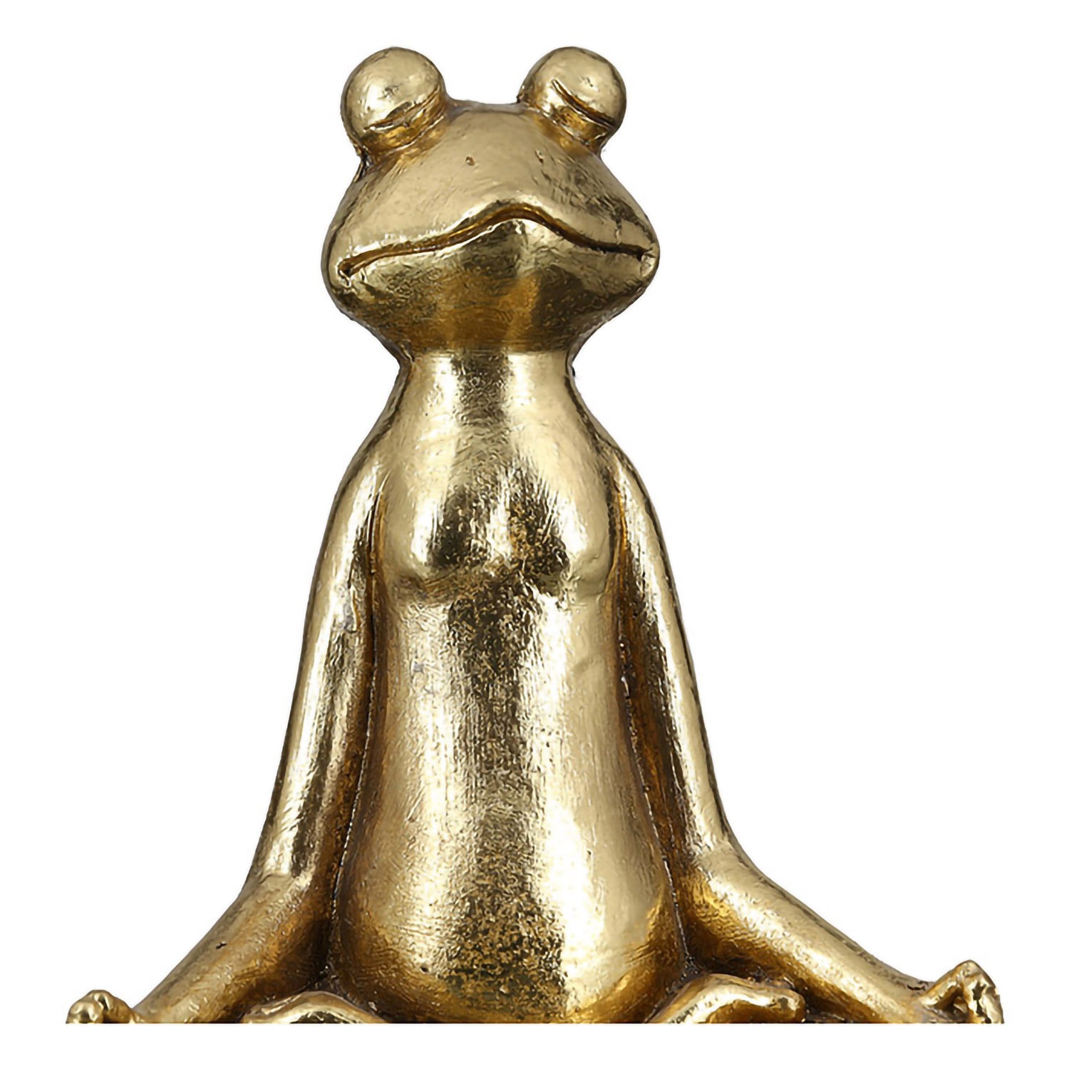 GILDE Figurine d'animal »Figur Frosch Yoga goldfarben H. 50,5 cm«