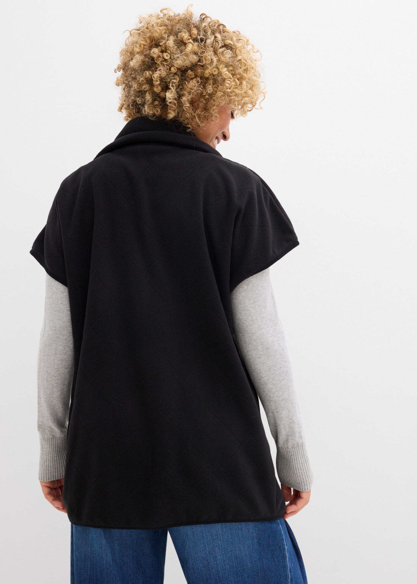 bonprix Gilet polaire coupe décontractée, épaules tombantes