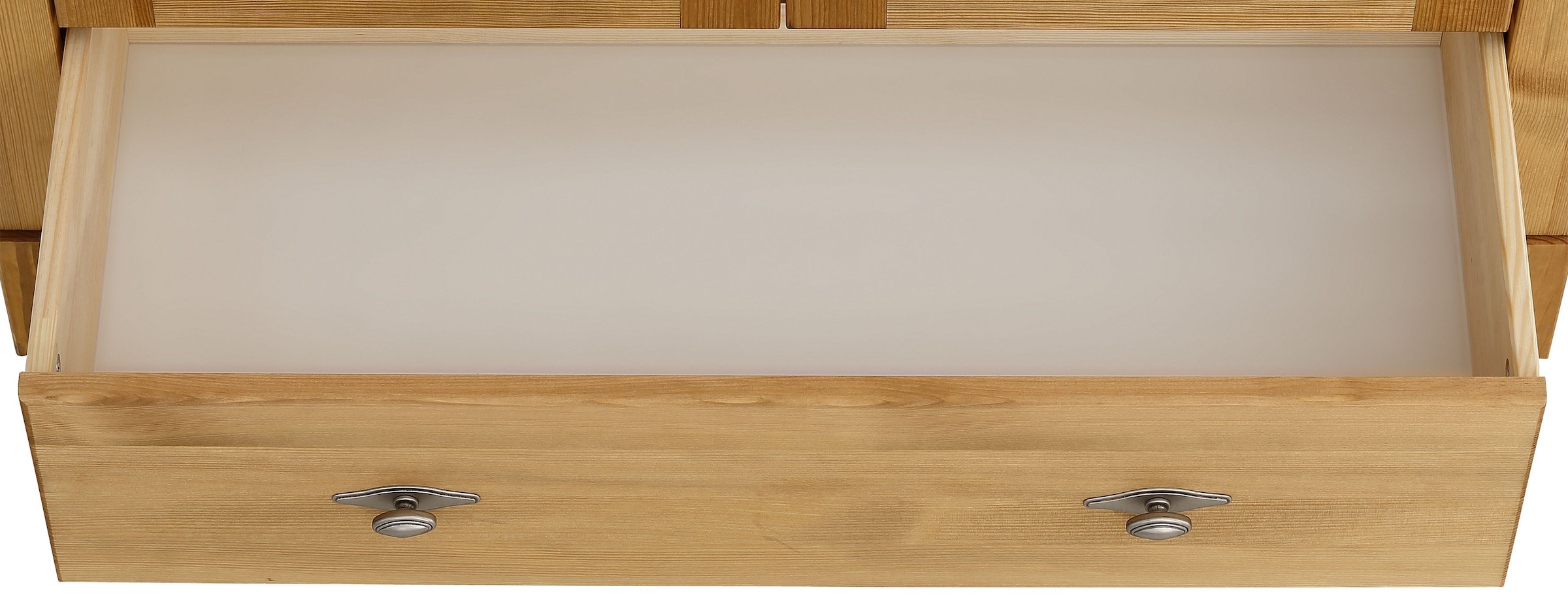 GOODproduct Armoire à linge »Rauna« B/H/T ca. 96/155/38 cm,  aus massiver Kiefer, FSC®, 2-türig, 96cm breit