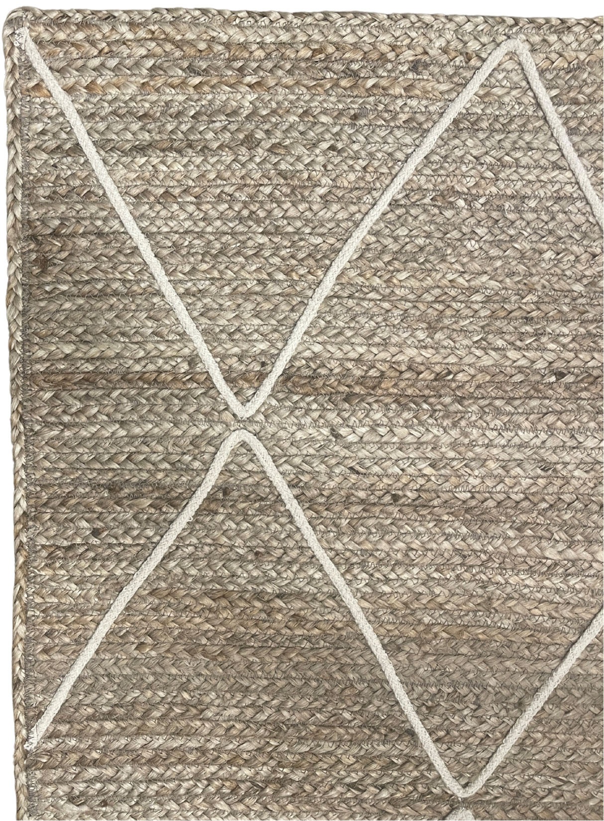 Myflair Möbel & Accessoires Teppich »Juna Essence« rechteckig 10 mm Höhe Juteteppich, handgeflochten, meliert, Rauten Muster, auch als Läufer