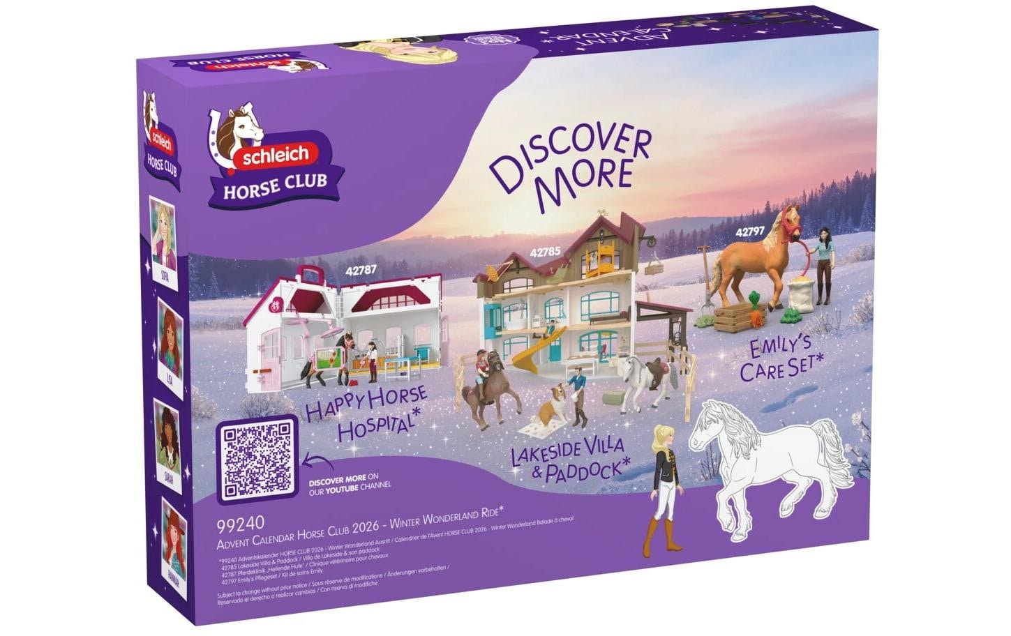 Schleich® Jouet calendrier de l'Avent »Adventskalender HORSE CLUB 2026 Winter Wonderland Ausritt«