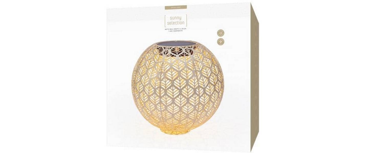 STT Photophore LED »Solar Antic Ball« blanc chaud