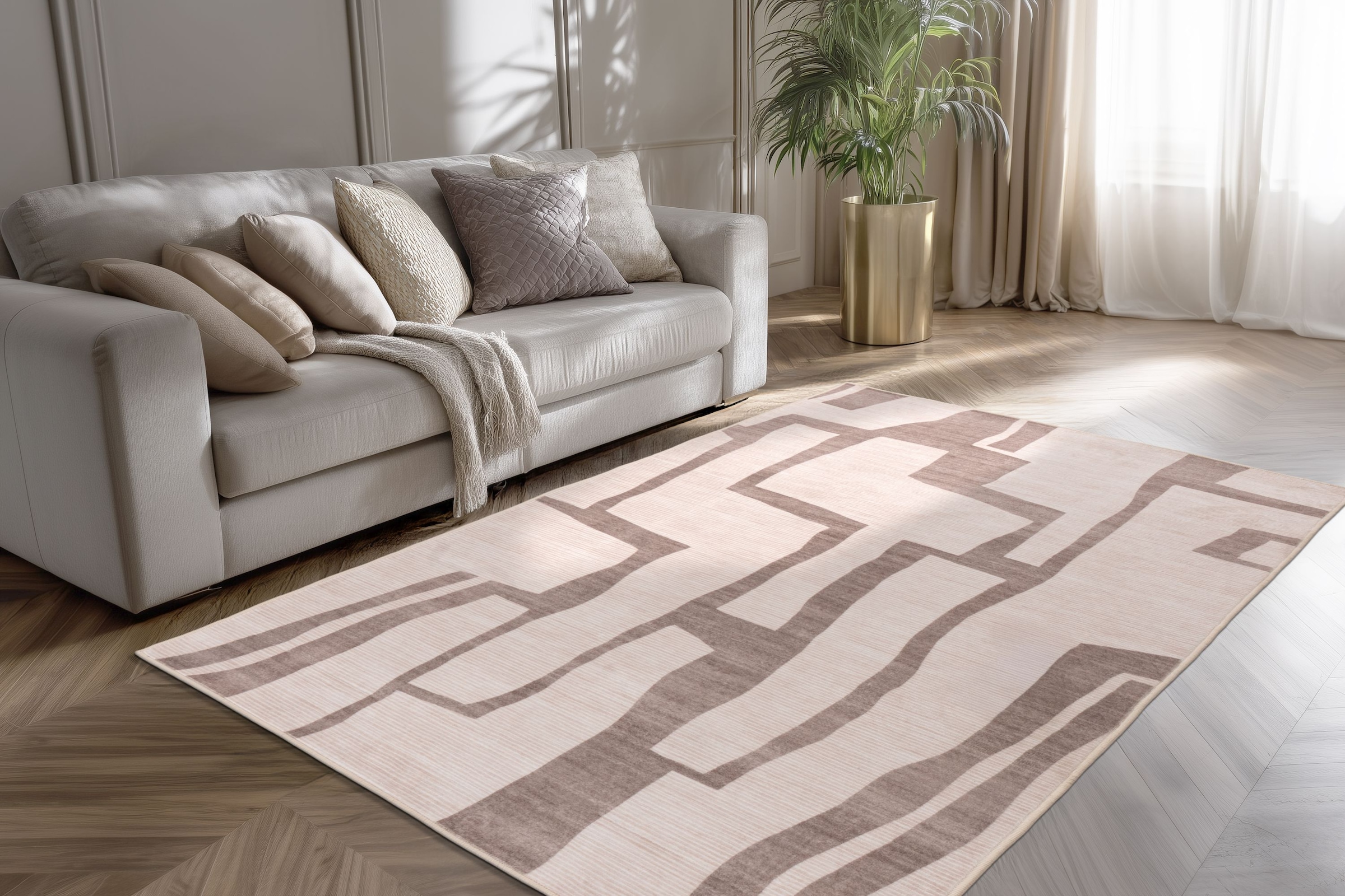 Kayoom Teppich »Bluster 325« rechteckig 7 mm Höhe Kurzflor, Wohnzimmer