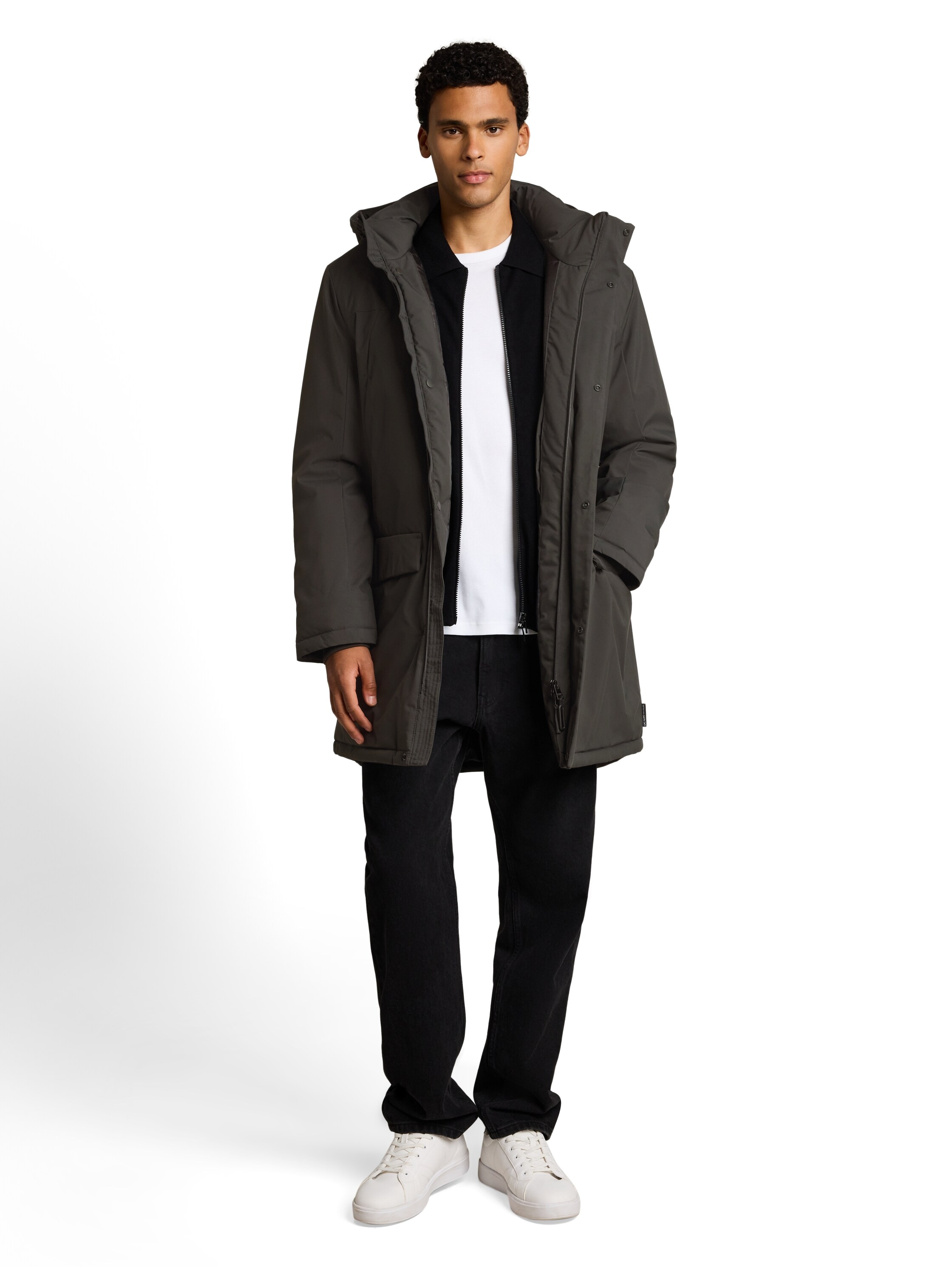 TOM TAILOR Denim Parka avec capuche avec capuche et fermeture éclair