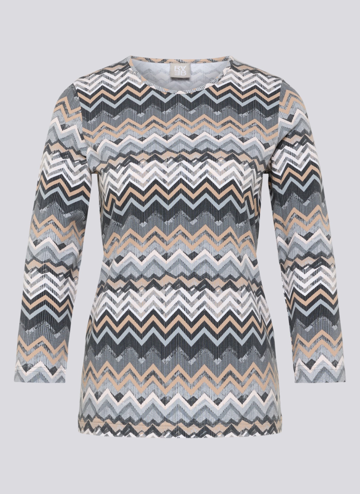 Rabe 3/4-Arm-Shirt mit grafischem Muster