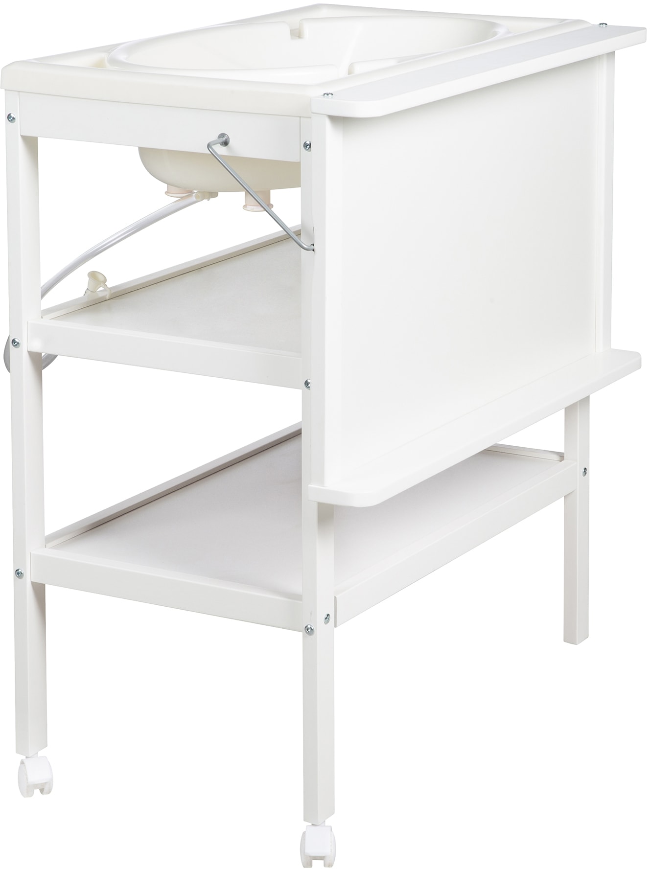 roba® Bade- und Wickelregal »Style, Baby Pool, weiss« bis 11 kg inkl. Wickelauflage silbergrau 47 cm