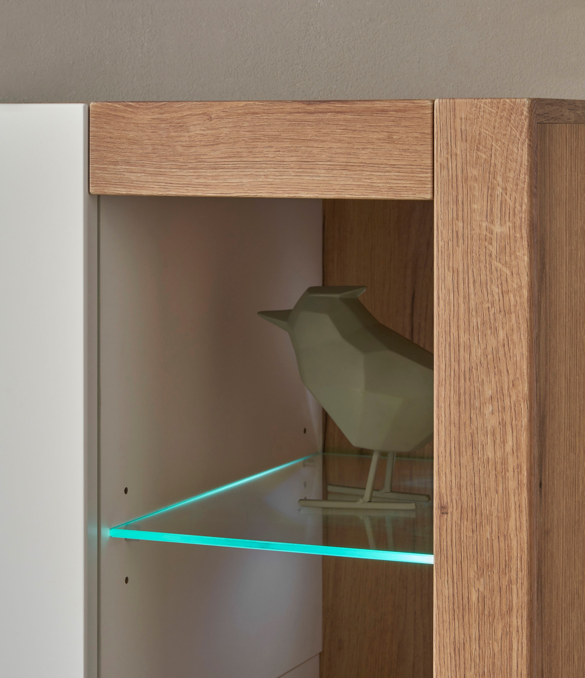 Home affaire Table basse »Brixen, moderner TV-Schrank, Kommode in Eiche Evoke Dekor mit Weiss« Metallgriffe, ausreichend Stauraum, vielseitig einsetzbar