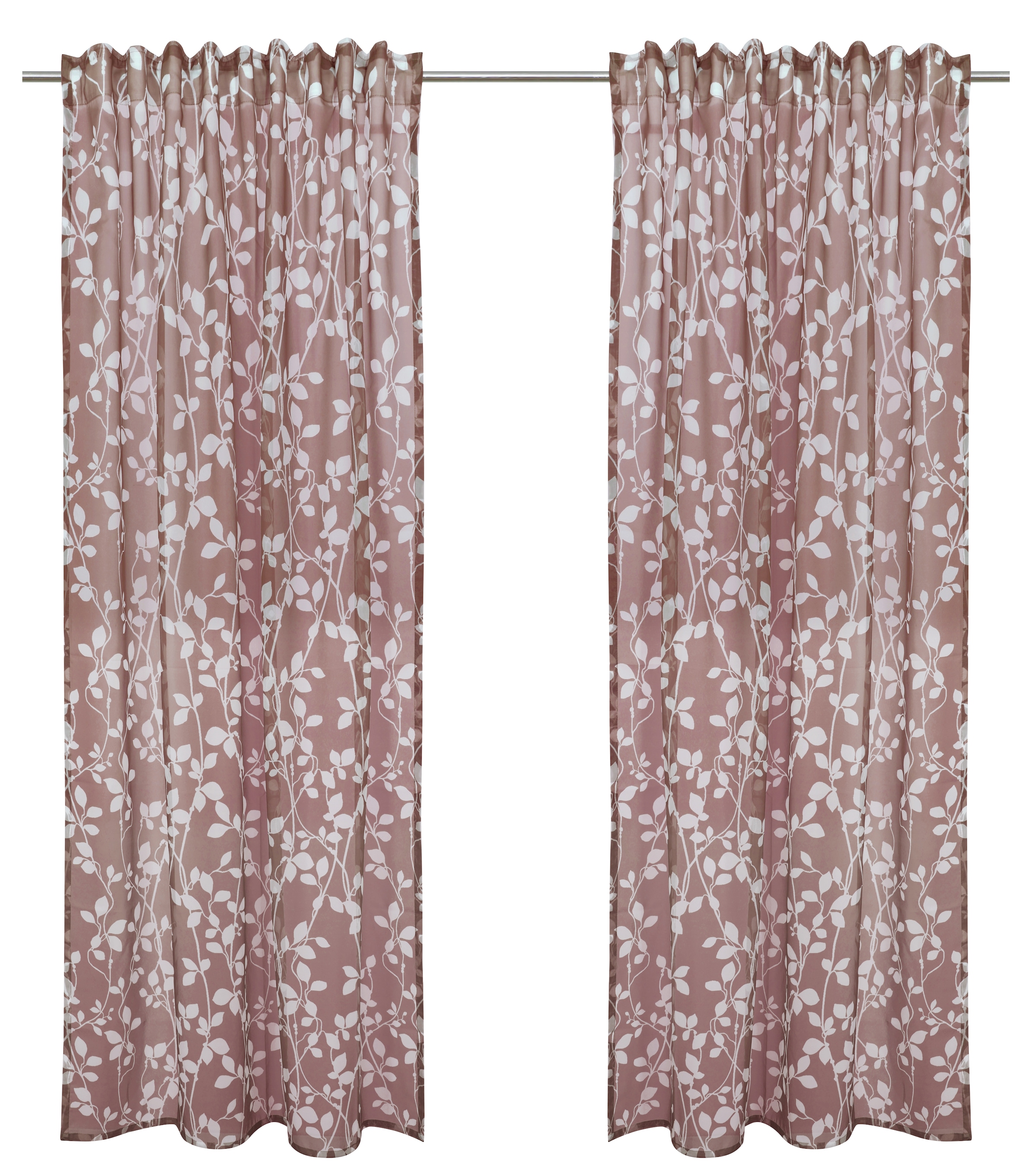 my home Rideau »Issoire« Bande multifonctionnelle 1 cuis tlg. Wohnzimmer, Schlafzimmer, Esszimmer, gemustert und halbtransparent