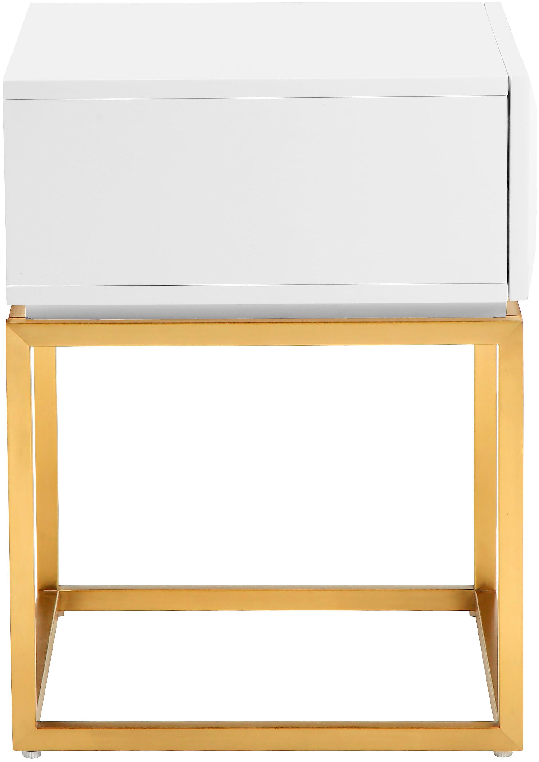 Leonique Table d'appoint »Alais, TOPSELLER!, OTTOs Choice« in 3D-Optik, goldfarbenes Metallgestell, auch als Nachttisch geeignet