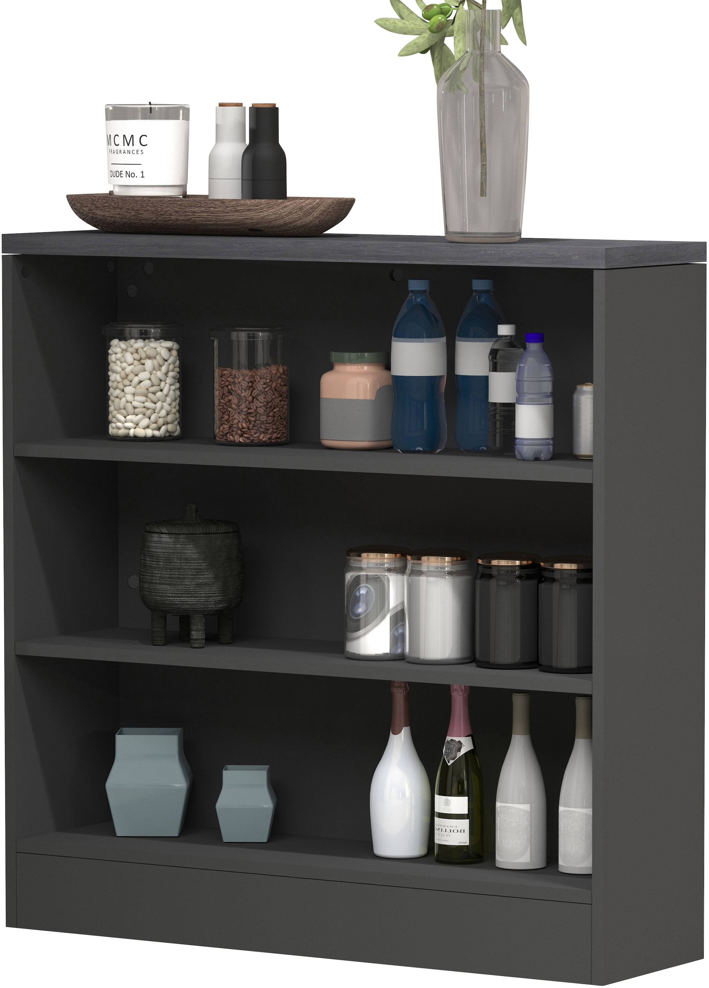 KOCHSTATION Étagère de cuisine »Sole,Regal,Standregal,Küchenregal,Ablageregal« Kombinierbar mit Kücheninsel Serie Sole Kochstation