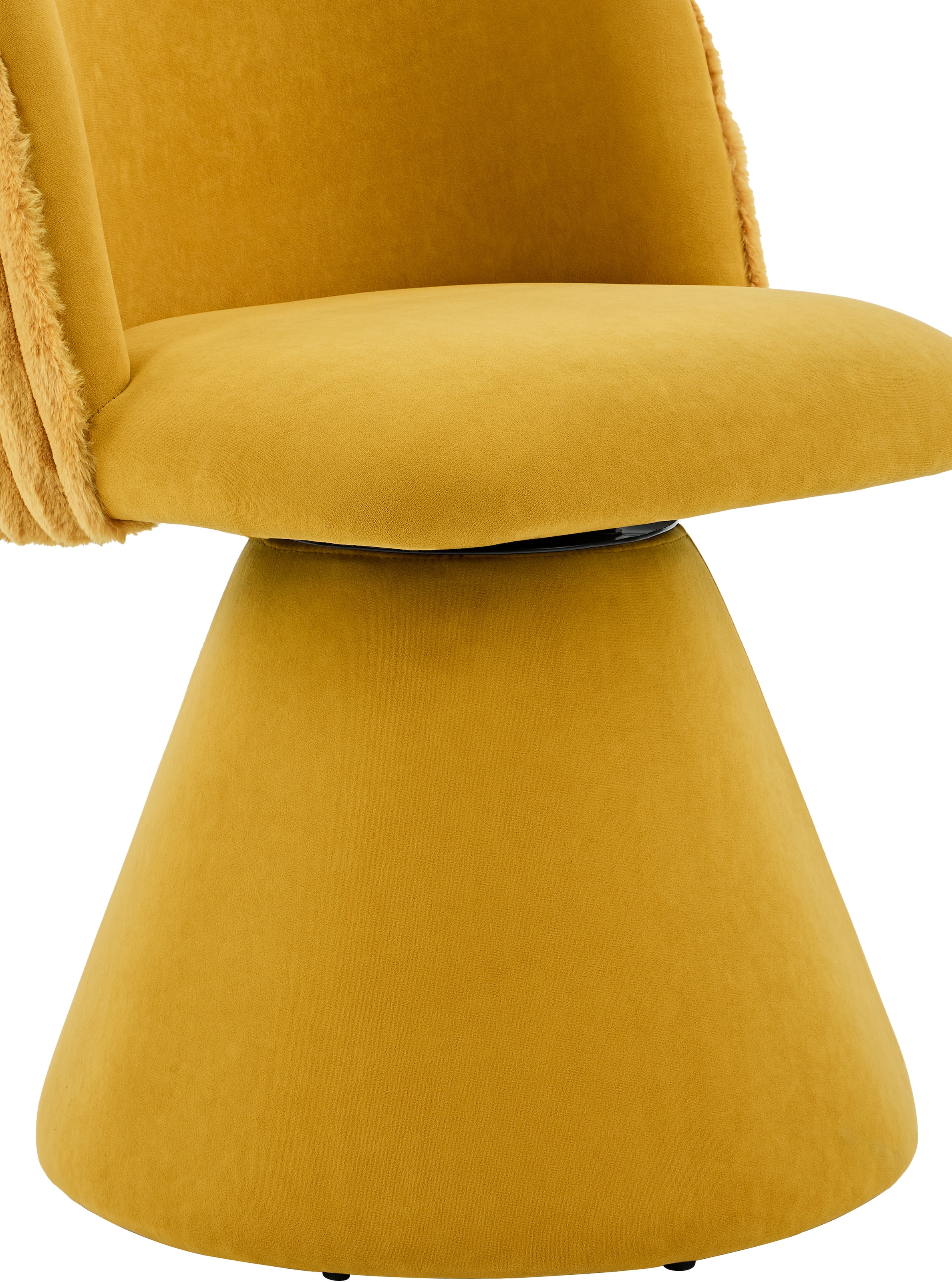 HELA Drehstuhl »BARI I« (Set) 1 Stk.360° drehbar, Polsterfuss, Materialkombi, Aussen Felloptik Innen Velvet