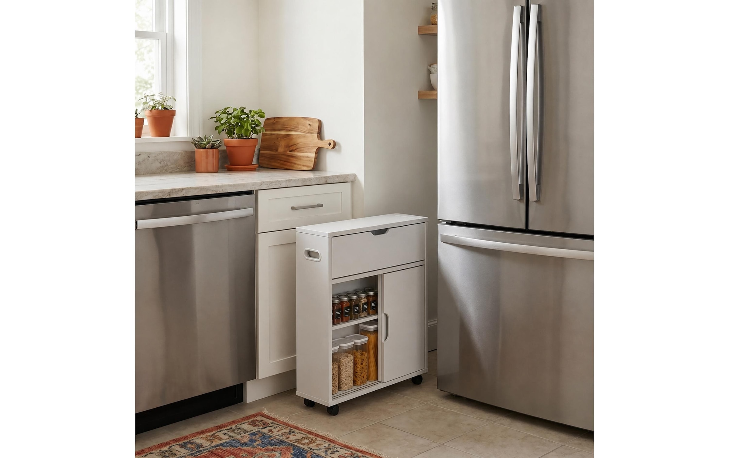 relaxdays Armoire multi-usages »Nischenwagen 17 x 67 cm«