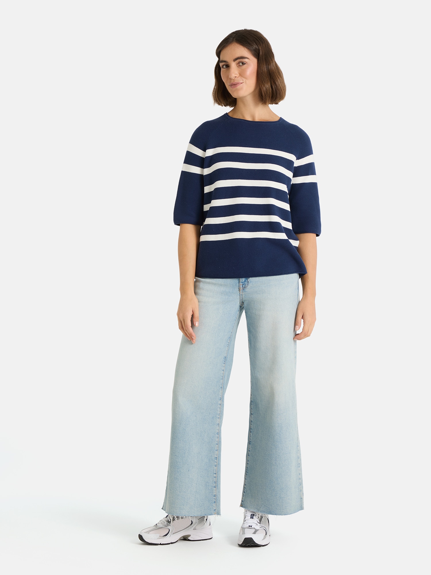 Lieblingsstück Kurzarmpullover »KlerariEP« Halbarm mit Rundhals, gestreift