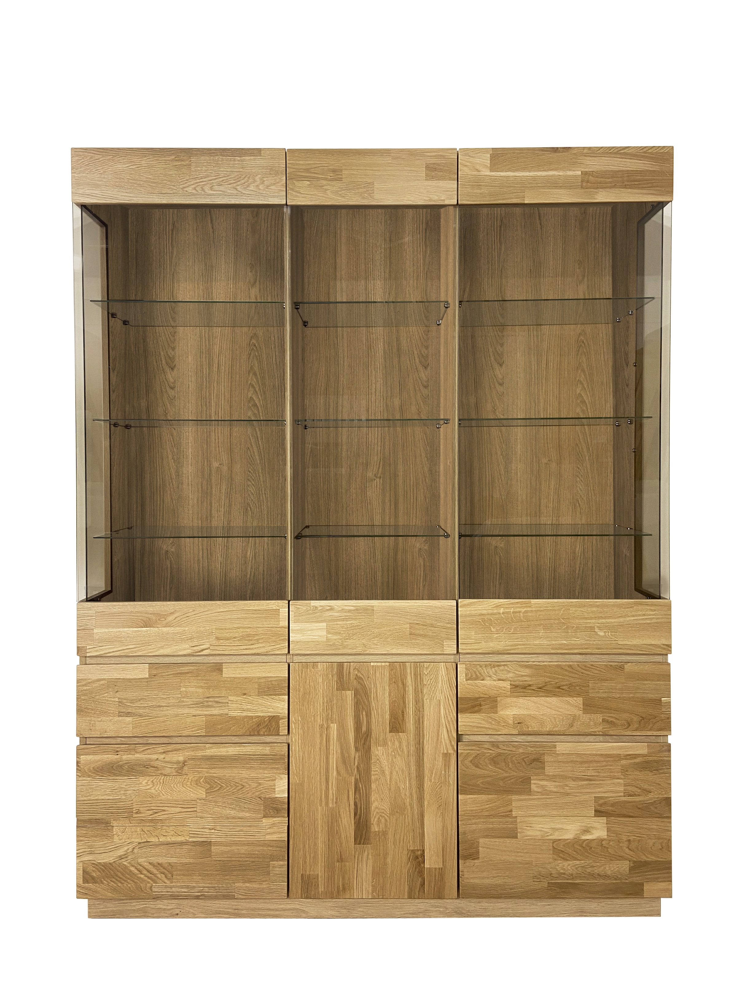 Home affaire Vitrine »Laima« Breite 140 cm, teilmassiv, mit Glastüren