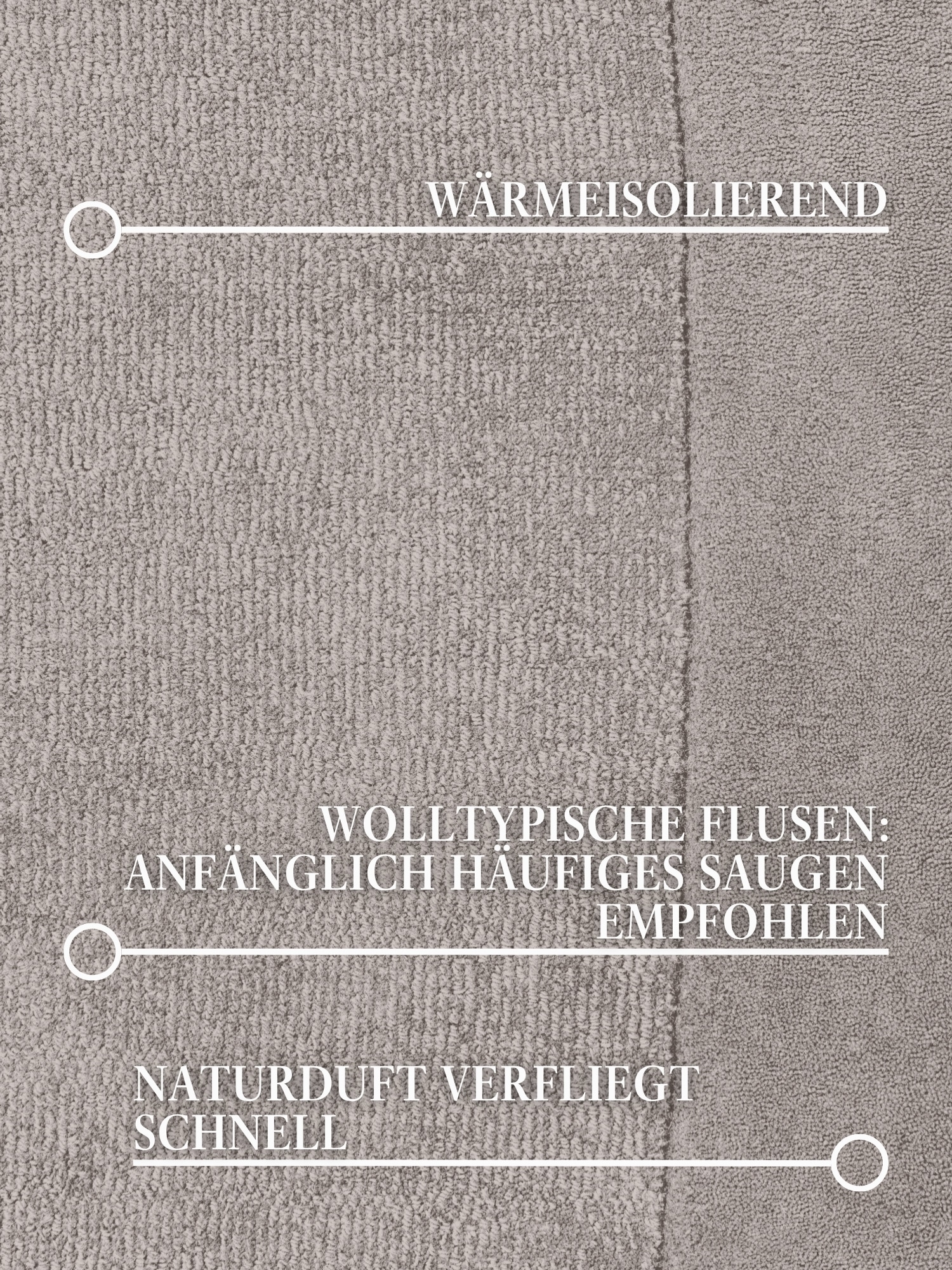Villeroy & Boch Tapis »Wollteppich Kari« Rectangulaire 17 mm Höhe Handgewebt, Wolle, Bordüre, Einfarbig, Läufer, Wohnzimmer, Organisch
