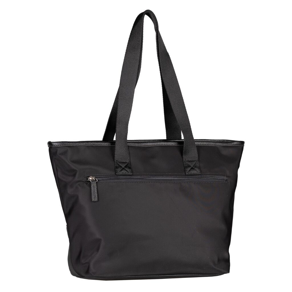 TOM TAILOR Shopper »Viene« similicuir finement grainé rencontre nylon léger avec logo fin