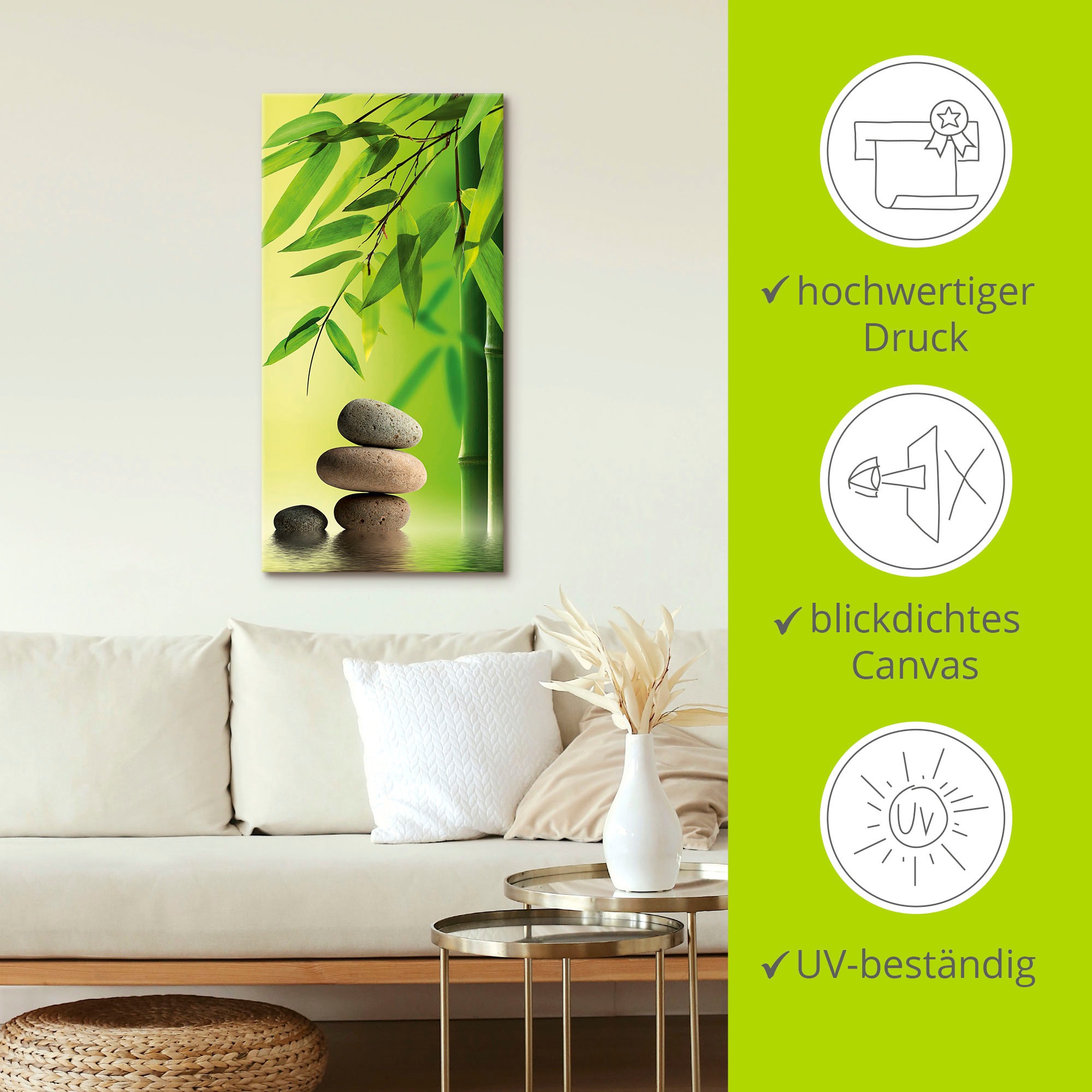 Artland Leinwandbild »Spa Stillleben« Zen 1 Stk. tlg. auf Holzrahmen gespannt