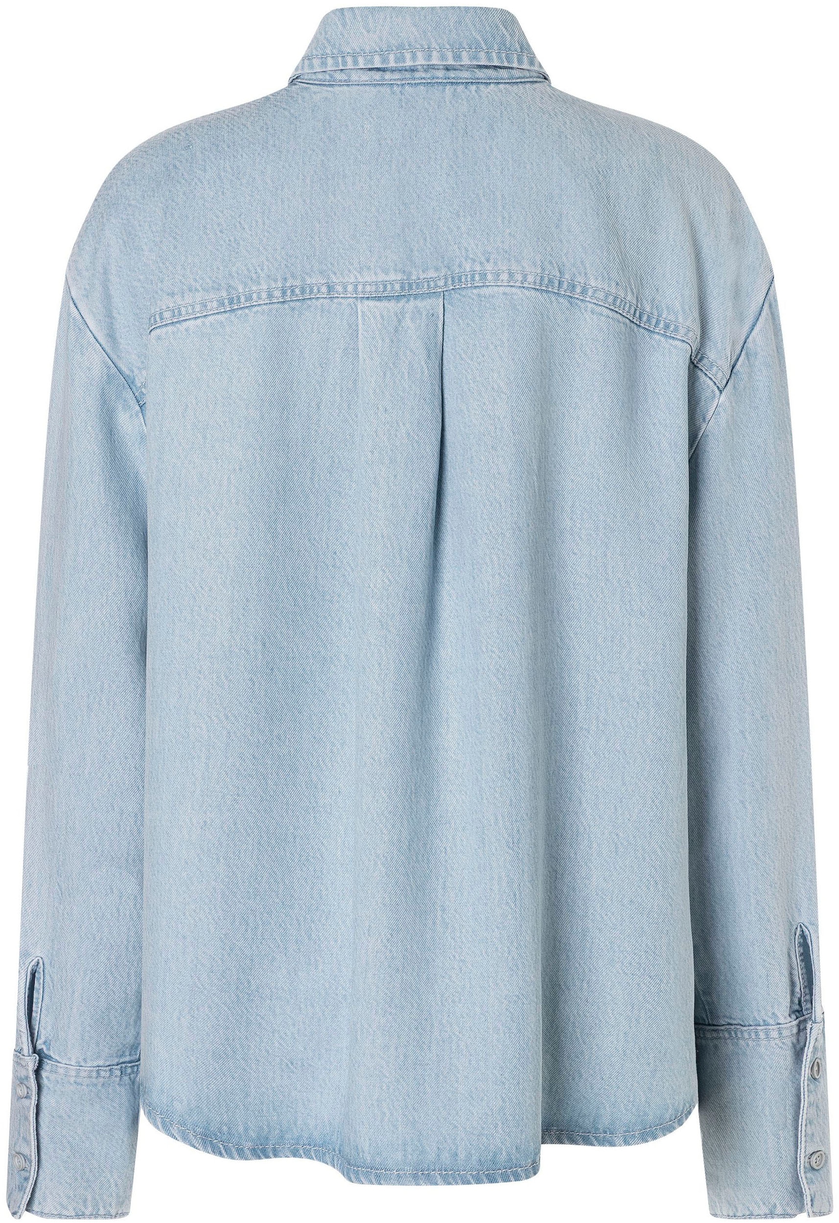 MAC Blouse en jean »OVER SHIRT« mit breiter Manschette