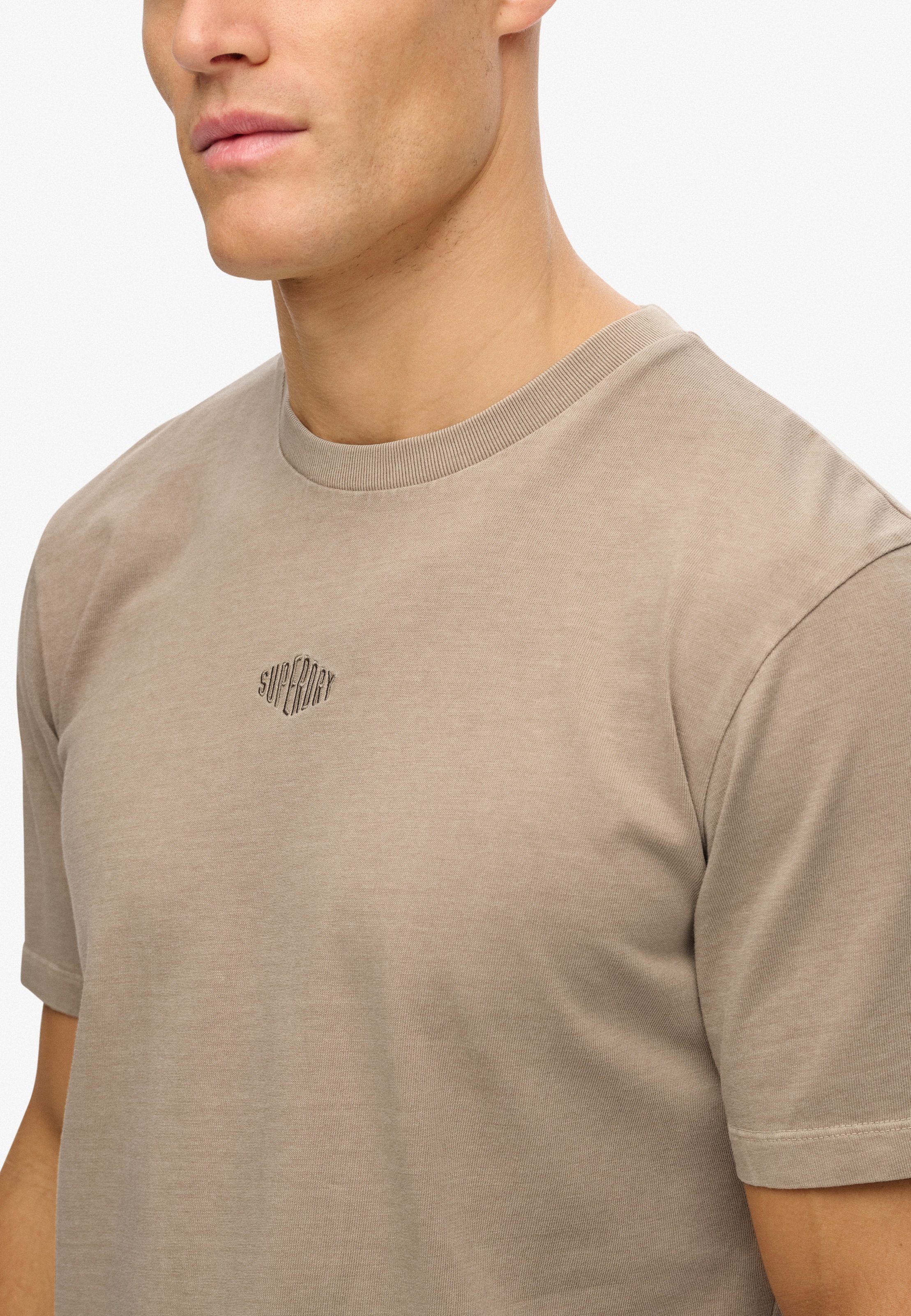 Superdry Shirt à col rond »MICRO LOGO TSHIRT« mit Micro-Marken-Logo