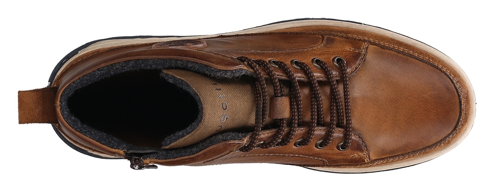 bugatti Bottines à lacets  High Top Sneaker, Stiefelette mit Innenreissverschluss