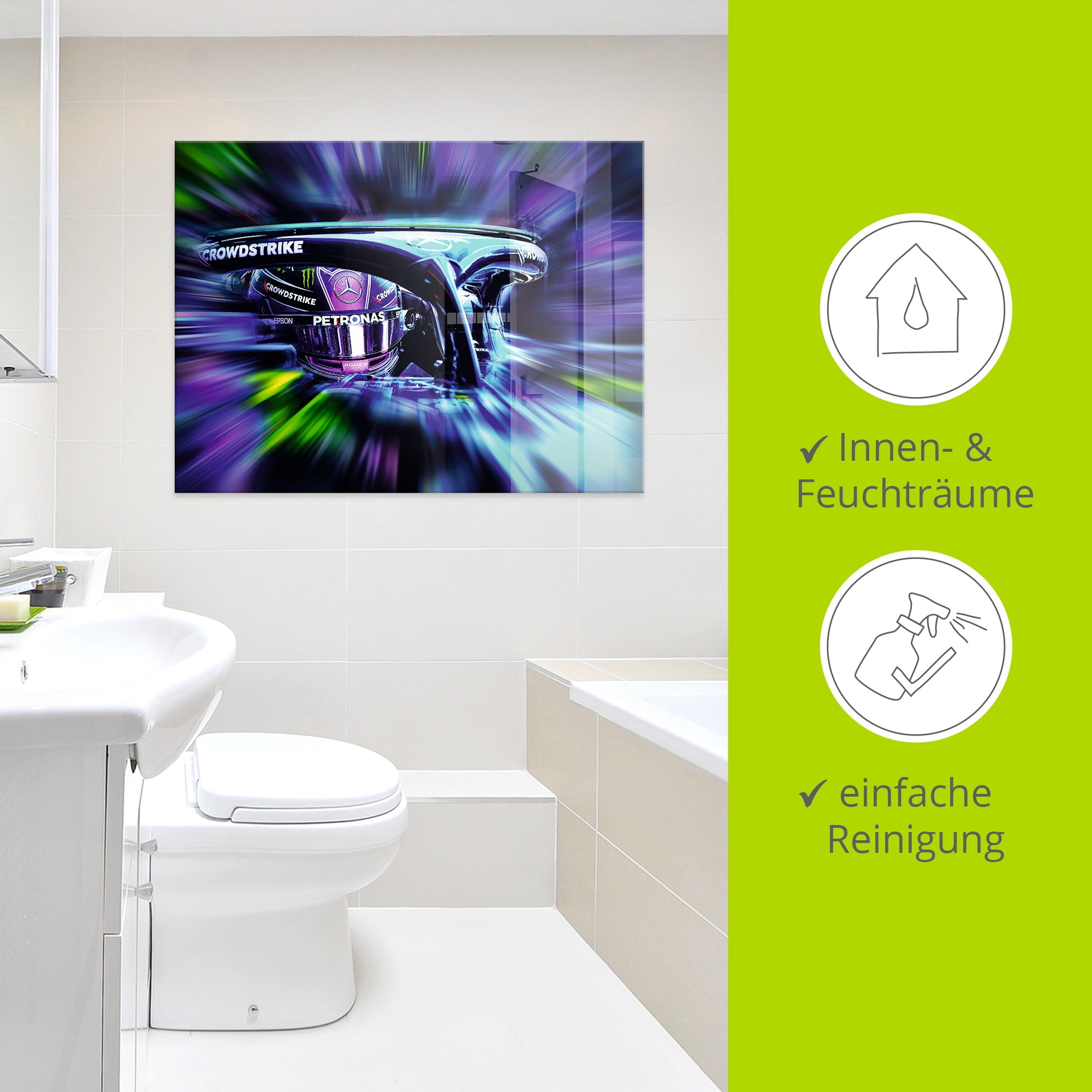 Artland Tableau en verre »LH44 - Hamilton in kreativen Farben« 1 cuis tlg. in verschiedenen Grössen