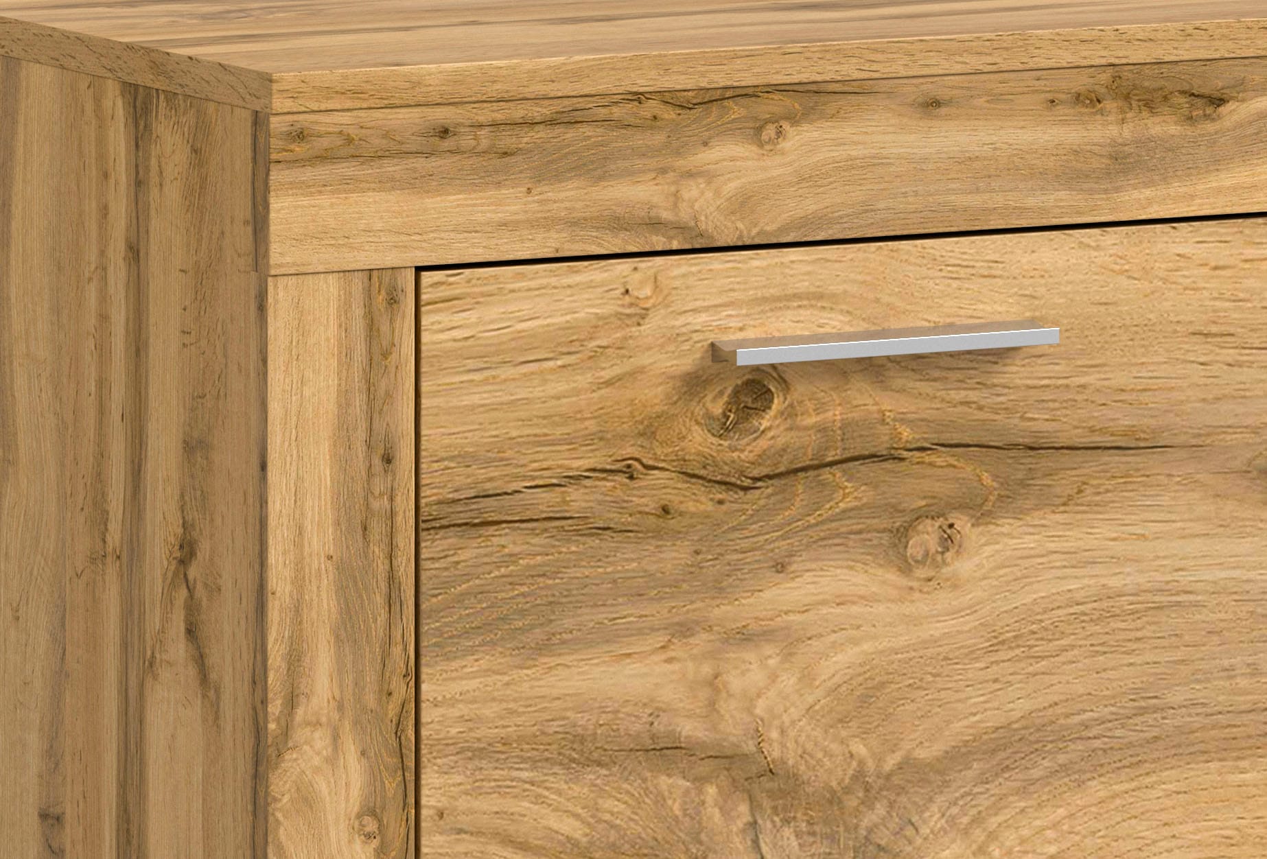 Home affaire Sideboard »Aosta, Breite 125 cm, in verschiedenen Farbausführungen« mit 2 Türen und 3 Schubkästen, Wohnzimmer, Kommode, Schrank