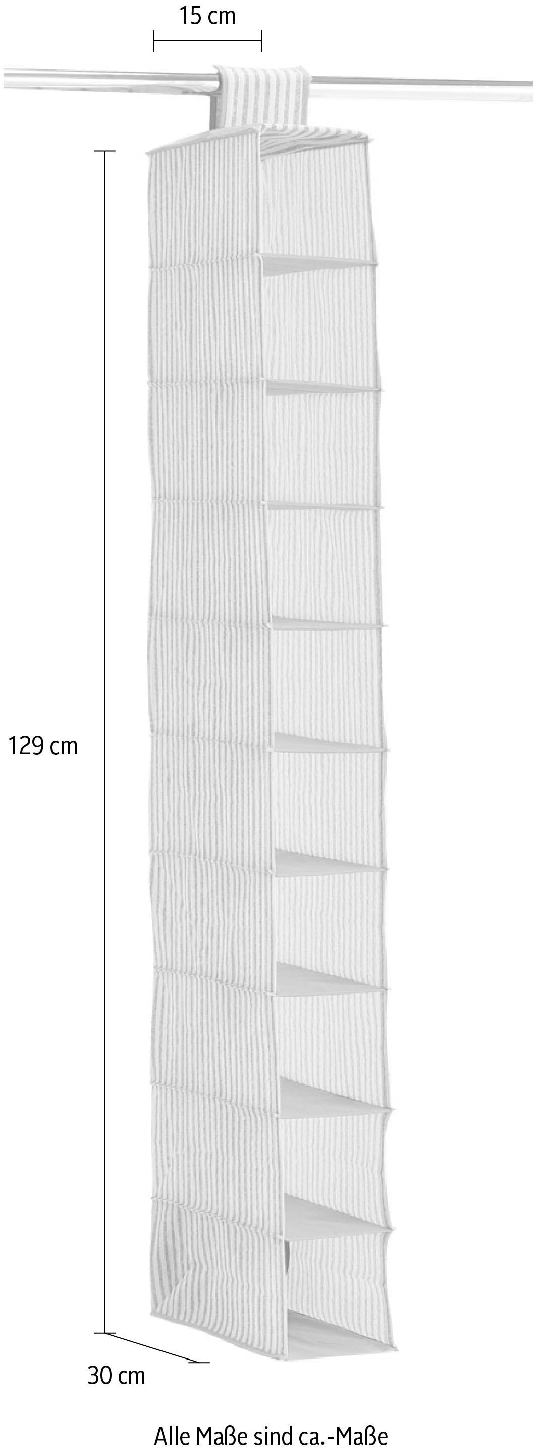 Zeller Present Allzweckkorb »Stripes« 10 Fächer, Vlies, beige