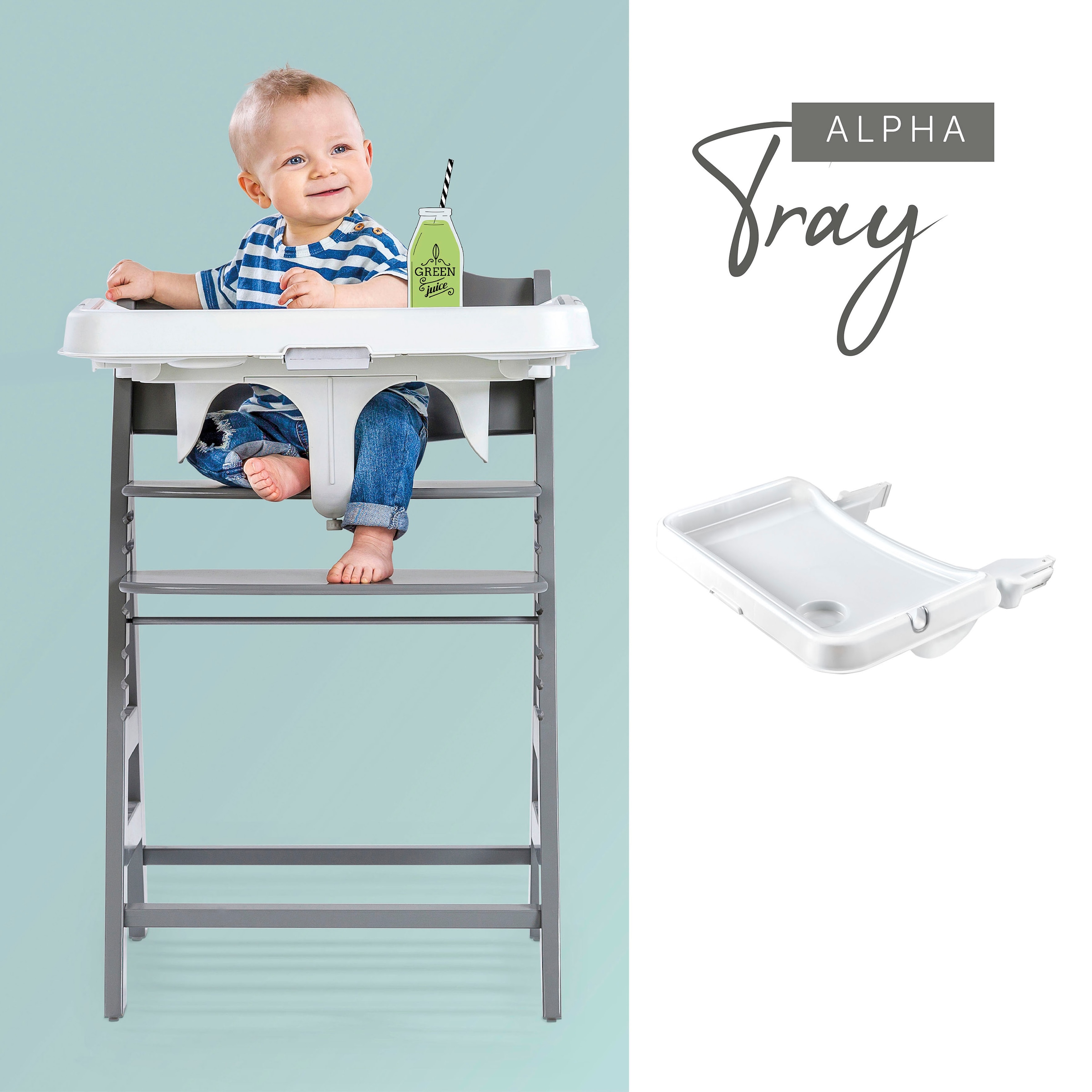 Hauck Hochstuhltablett »Alpha Tray Tischaufsatz, weiss« für Hochstühle Alpha+ und Beta+