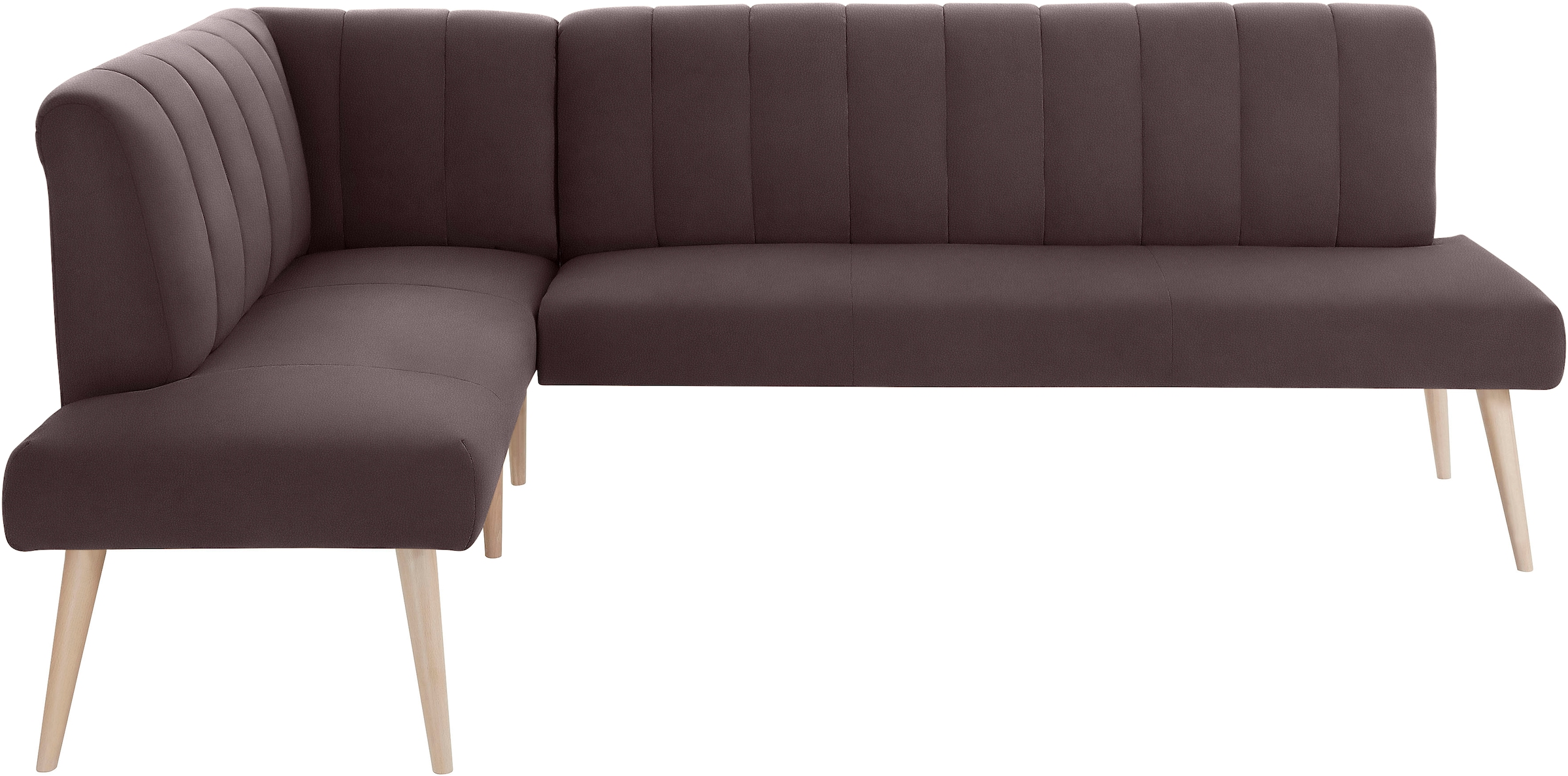 exxpo - sofa fashion Eckbank »Costa, moderne Rückensteppung, bequem und elegant, hoher Holzfuss« hochwertig verarbeitet, Frei im Raum stellbar