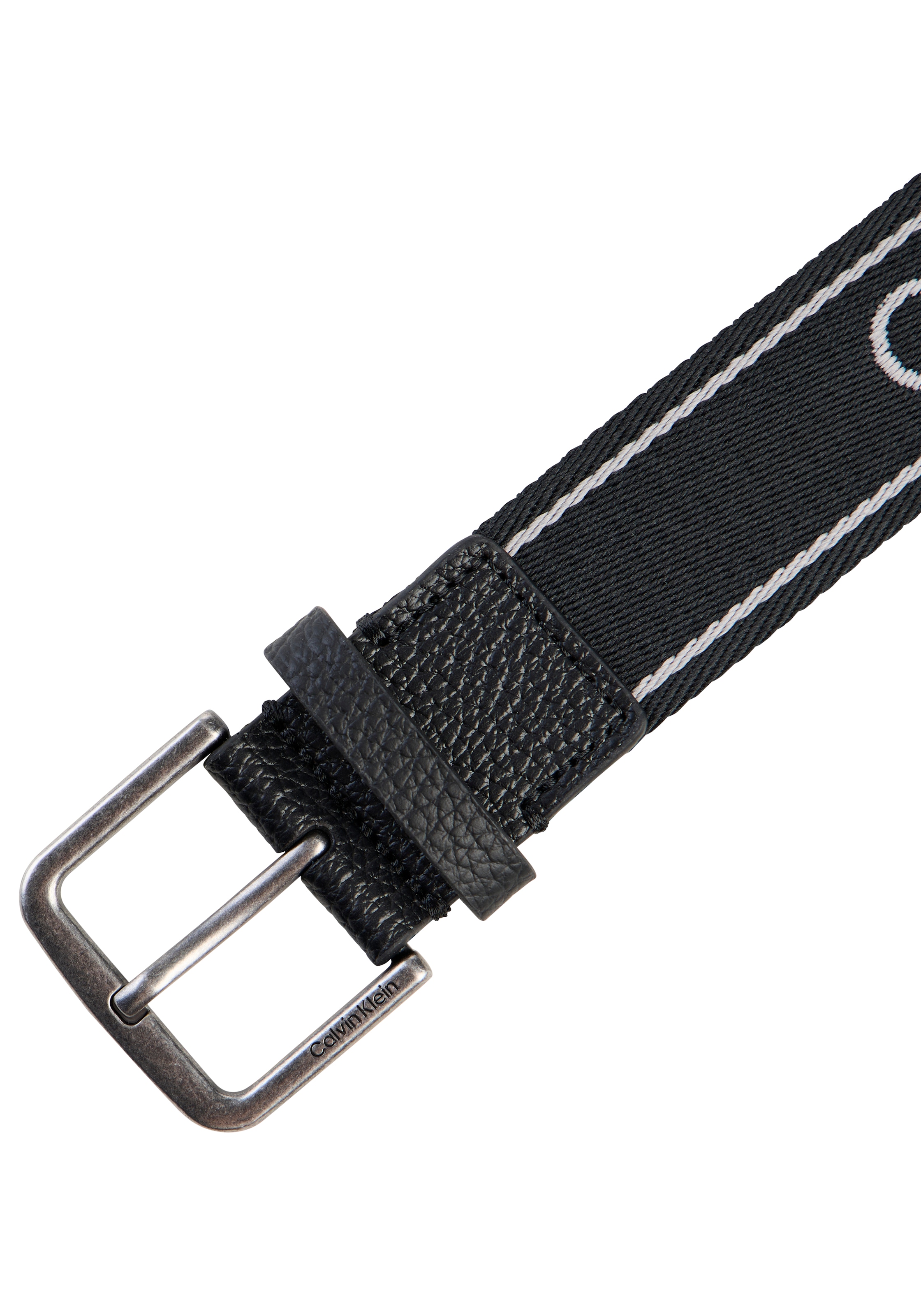Calvin Klein Stoffgürtel »SHORT ROUND BUCKLE WEBBING 35MM« Regular fit und grössenverstellbar