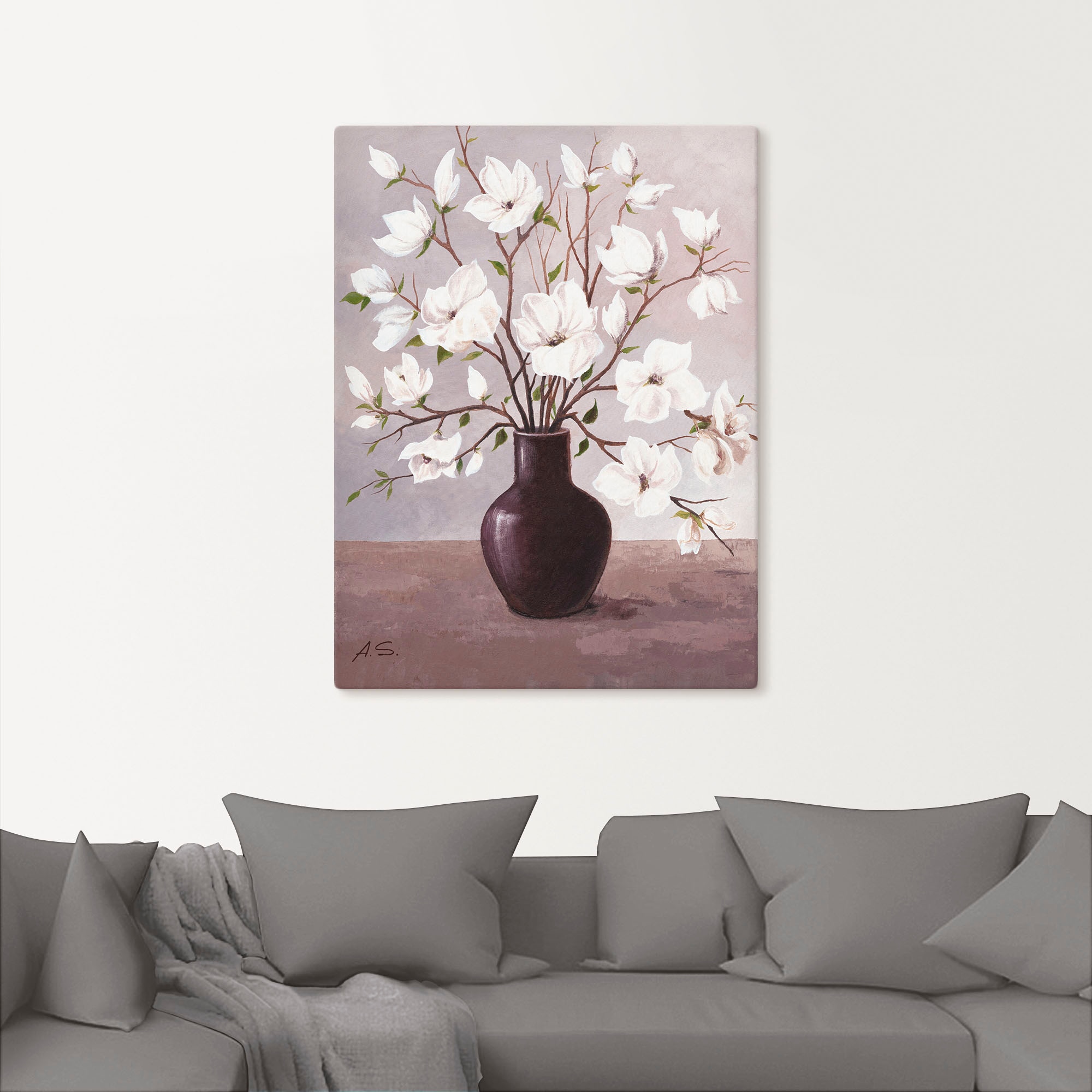 Artland Tableau sur toile »Magnolien« 1 cuis tlg. auf Holzrahmen gespannt