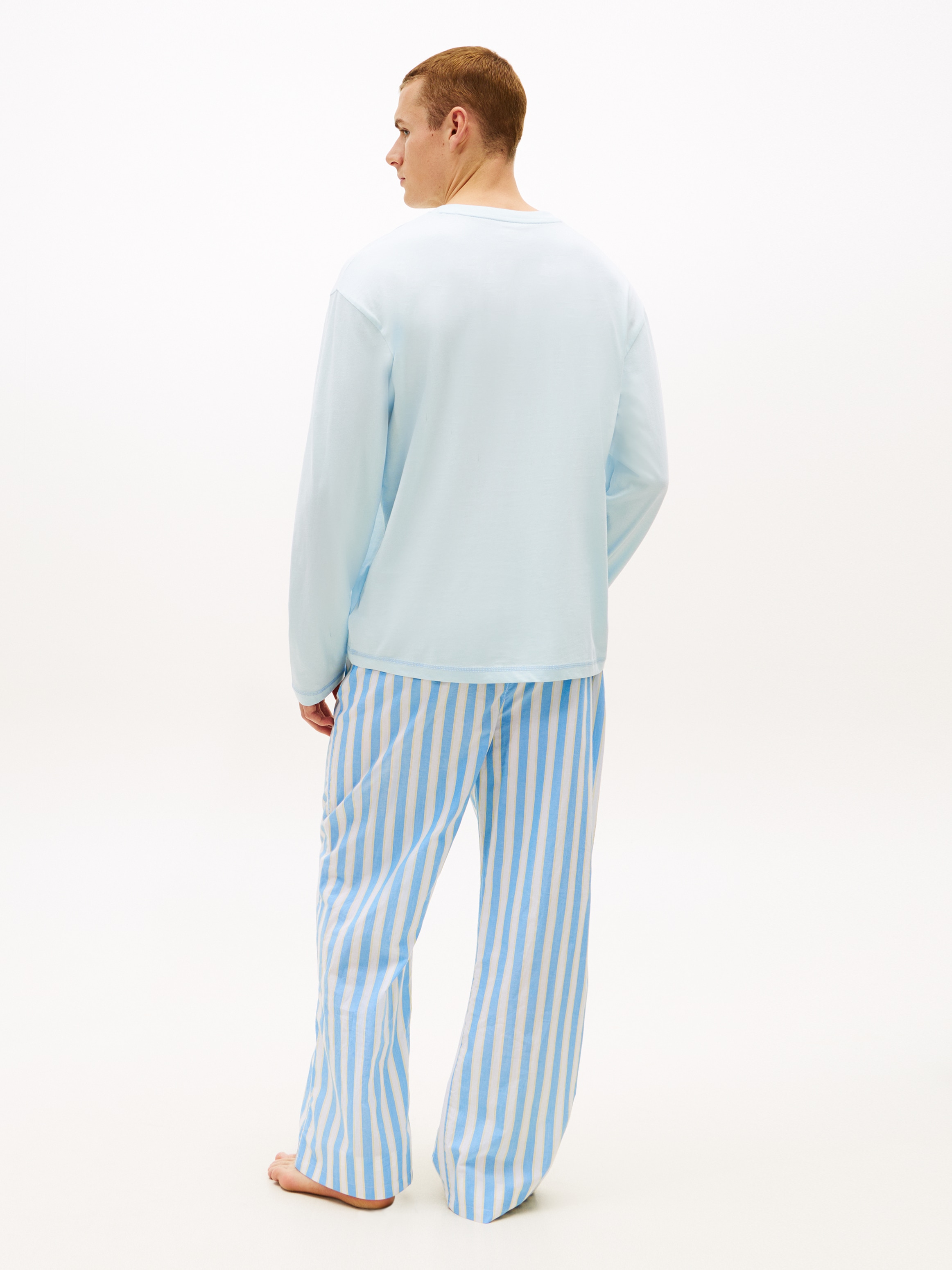 Tommy Hilfiger Underwear Pyjama »LS WOVEN Pyjama SET PRINT« 2 col rond, pantalon à carreaux, avec ceinture élastique