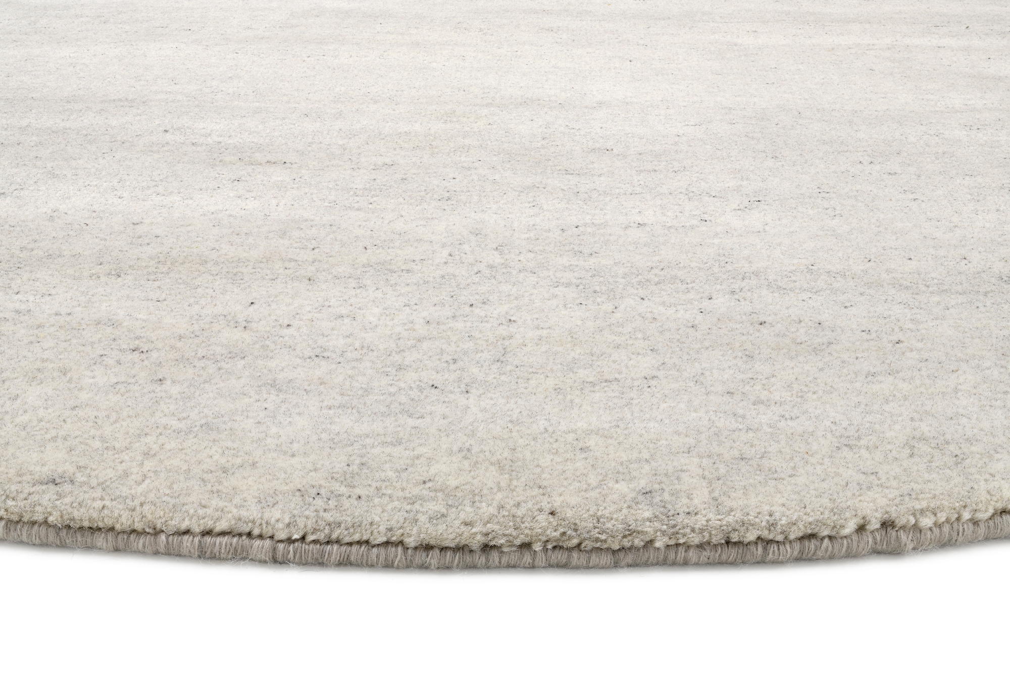 OCI DIE TEPPICHMARKE Wollteppich »ESEMPIO UNI MELANGE« rund 18 mm Höhe reine Wolle, handgeknüpft, hochwertig verarbeitet