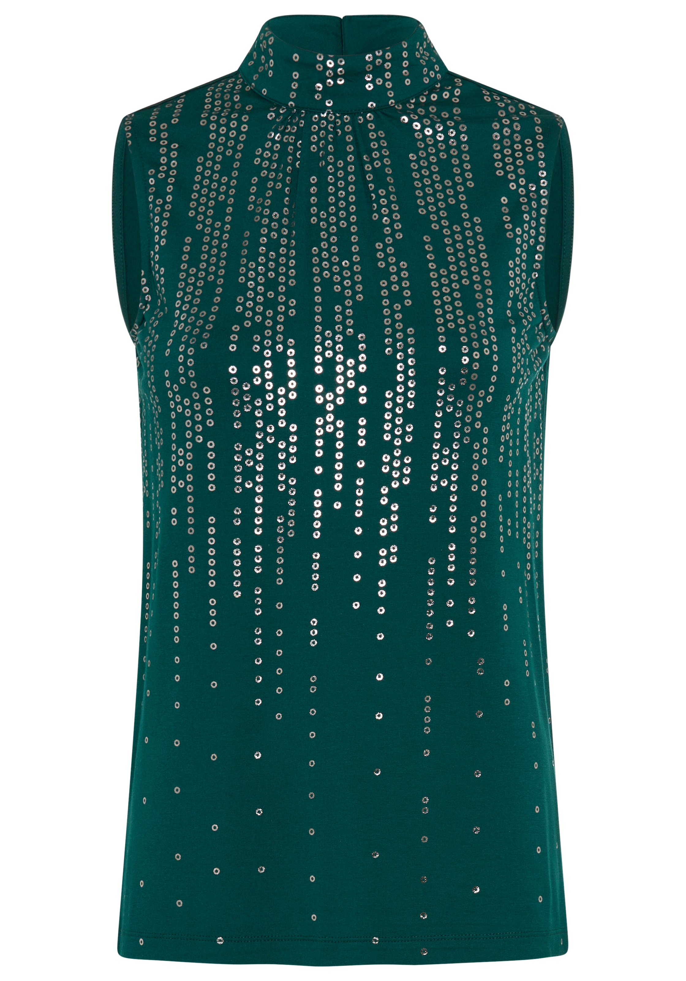 Laura Scott Shirttop aus elastischer Viskosemischung, mit Paillettenprint, ärmellos
