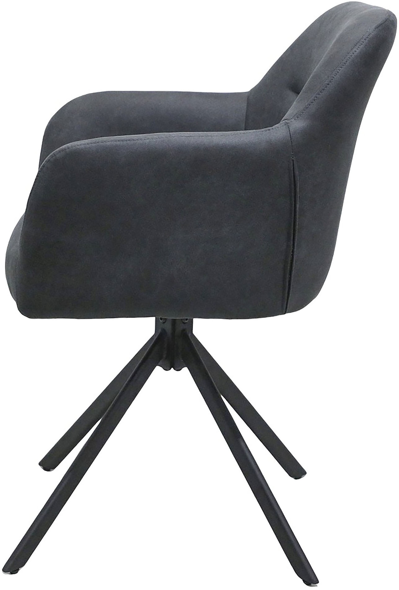 byLIVING Chaise de salle à manger »MONTREAL« (Ensemble) 2 cuisMicrofaser, bis 110 kg, 360° drehbar, Schaumstoff, Ziernaht Rücken