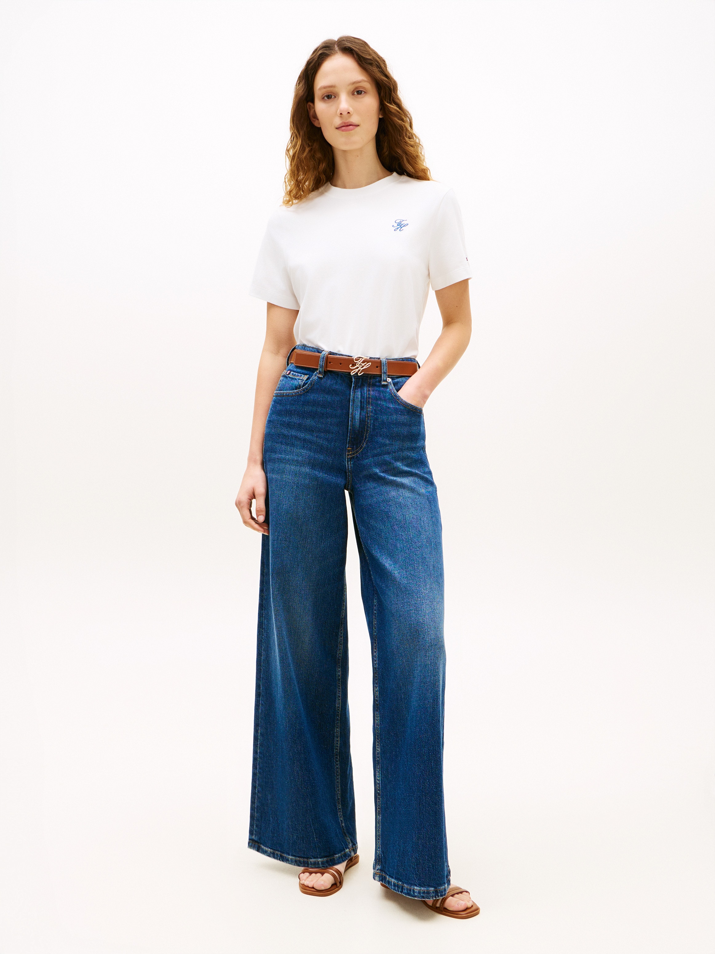 Tommy Hilfiger T-shirt à manches courtes »TH SCRIPT REGULAR C-NECK SHORT SLEEVE TEE«