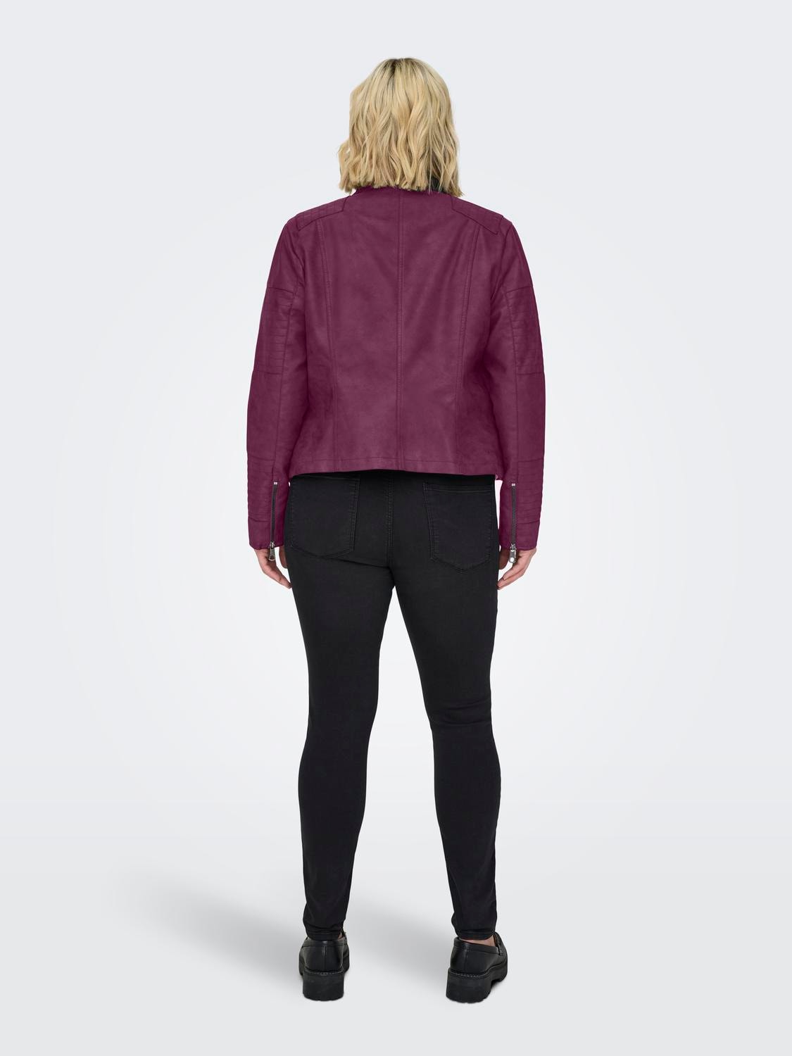 ONLY CARMAKOMA Lederimitatjacke »CARAVANA FAUX LEATHER BIKER OTW« mit Biker-Details