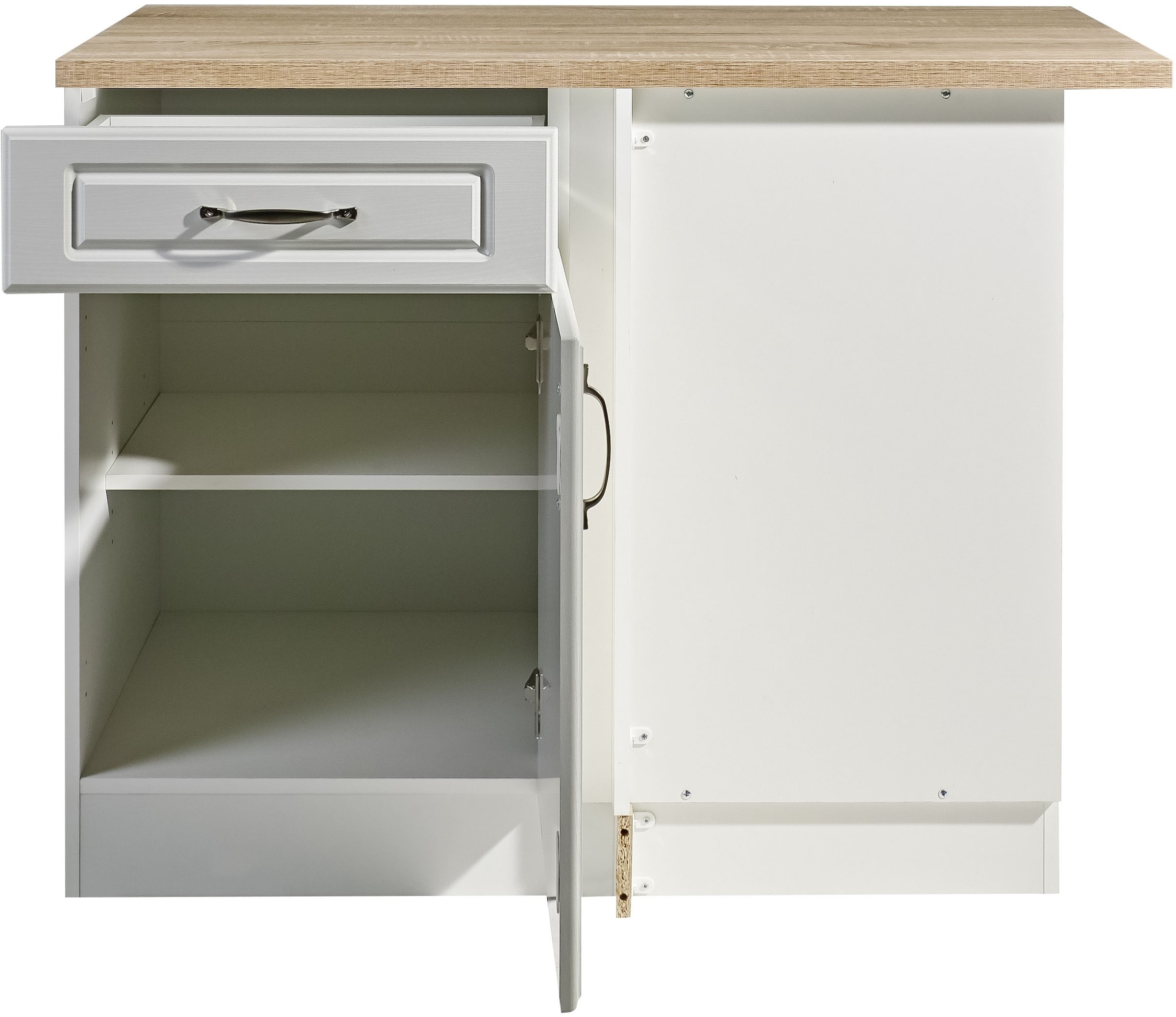 wiho Küchen Eckunterschrank »Linz« 100 cm breit, Planungsmass 110 cm, in Landhaus-Optik