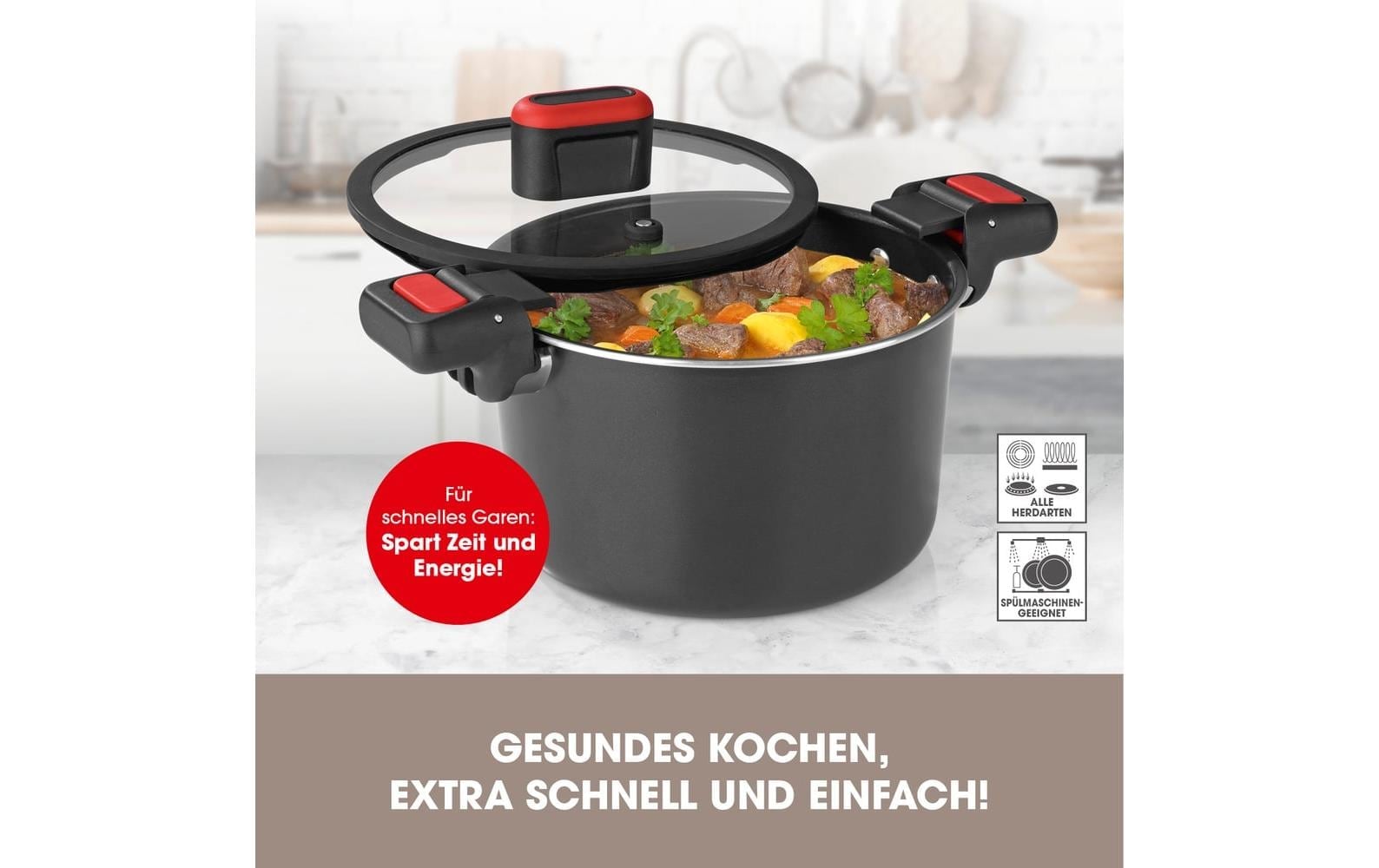 GOURMETmaxx Casserole »GOURMETmaxx, Aluminiumguss, 5,8 l«