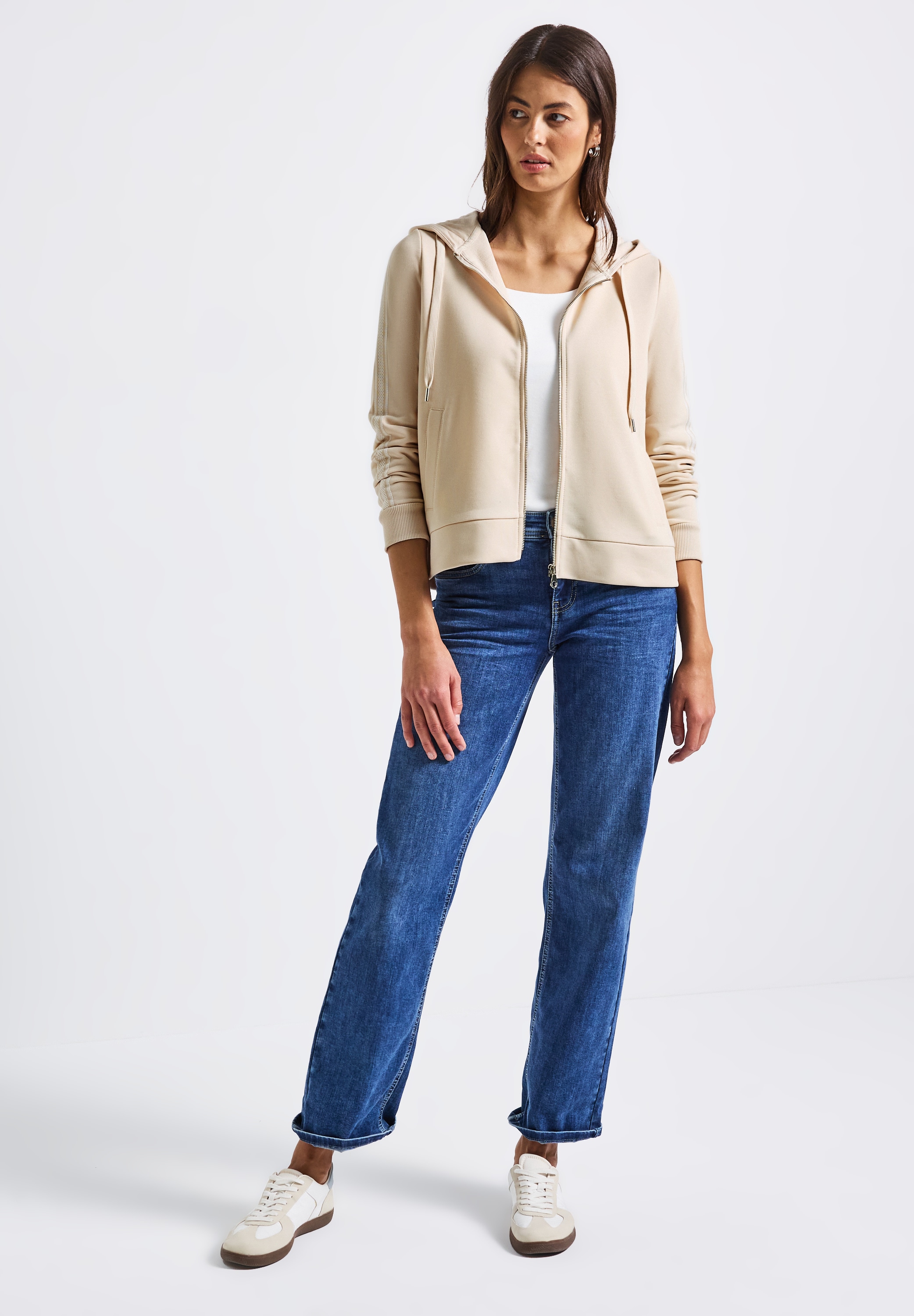 STREET ONE Sweat à capuche , mit Gallon Streifen
