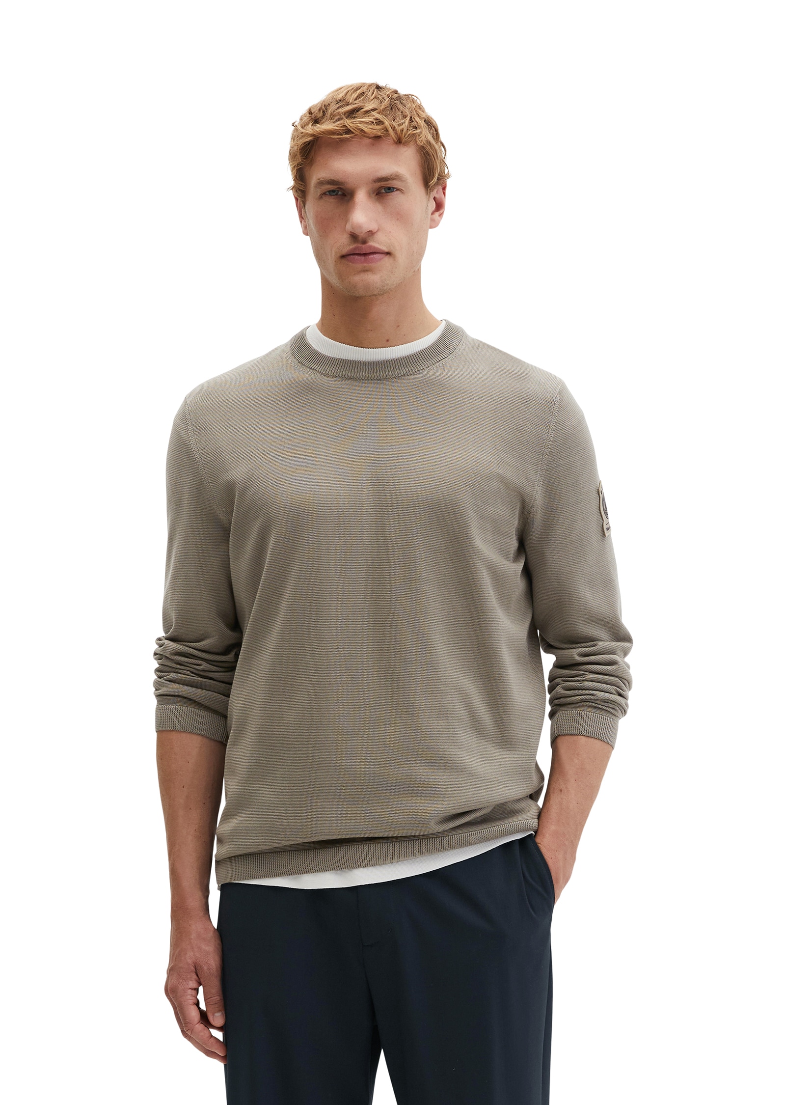 Marc O'Polo Pull à col rond »DFB Travel Collection« aus reiner Bio-Baumwolle