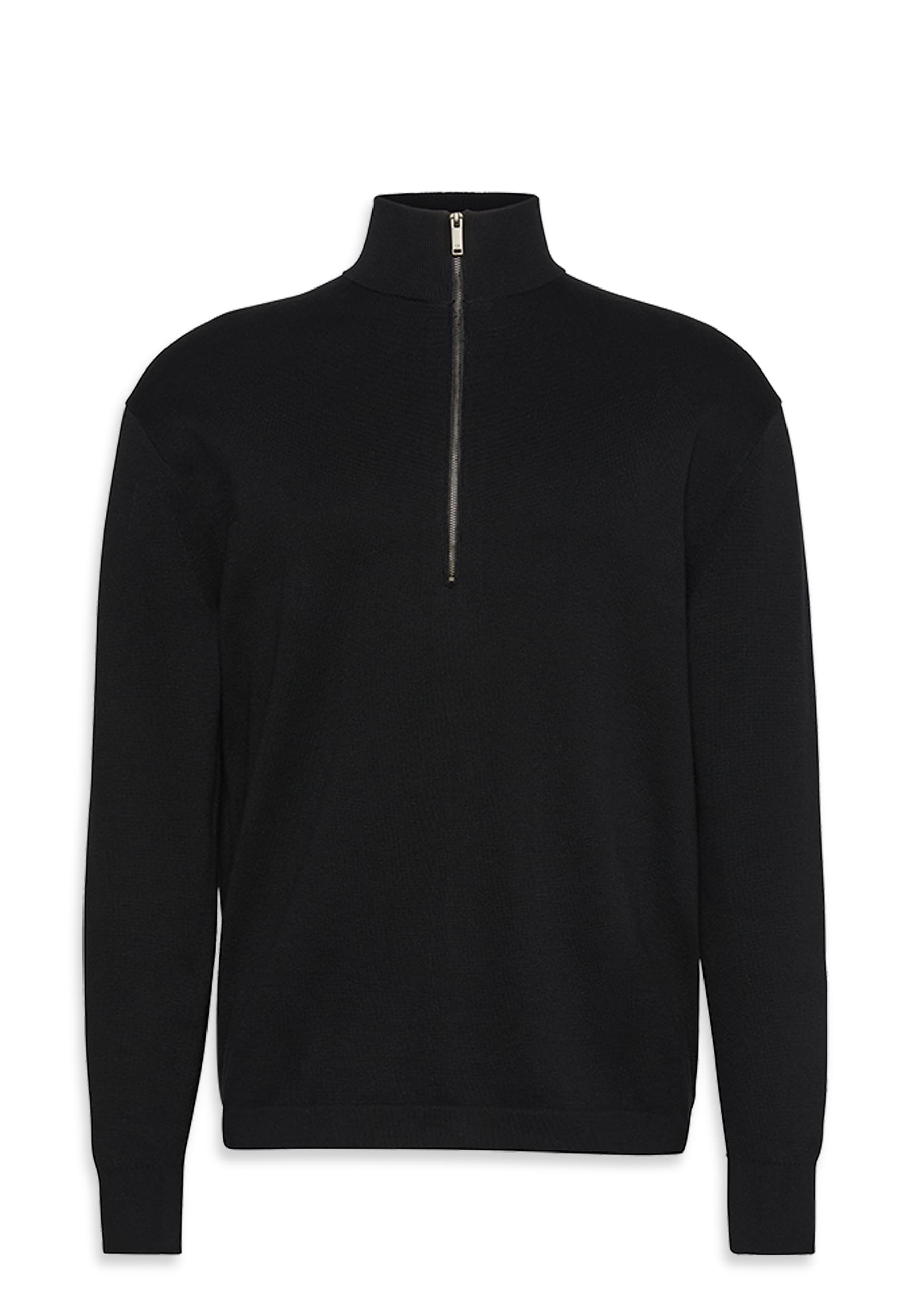 Calvin Klein Pull en tricot Stehkragen mit Reissverschluss, Regular fit