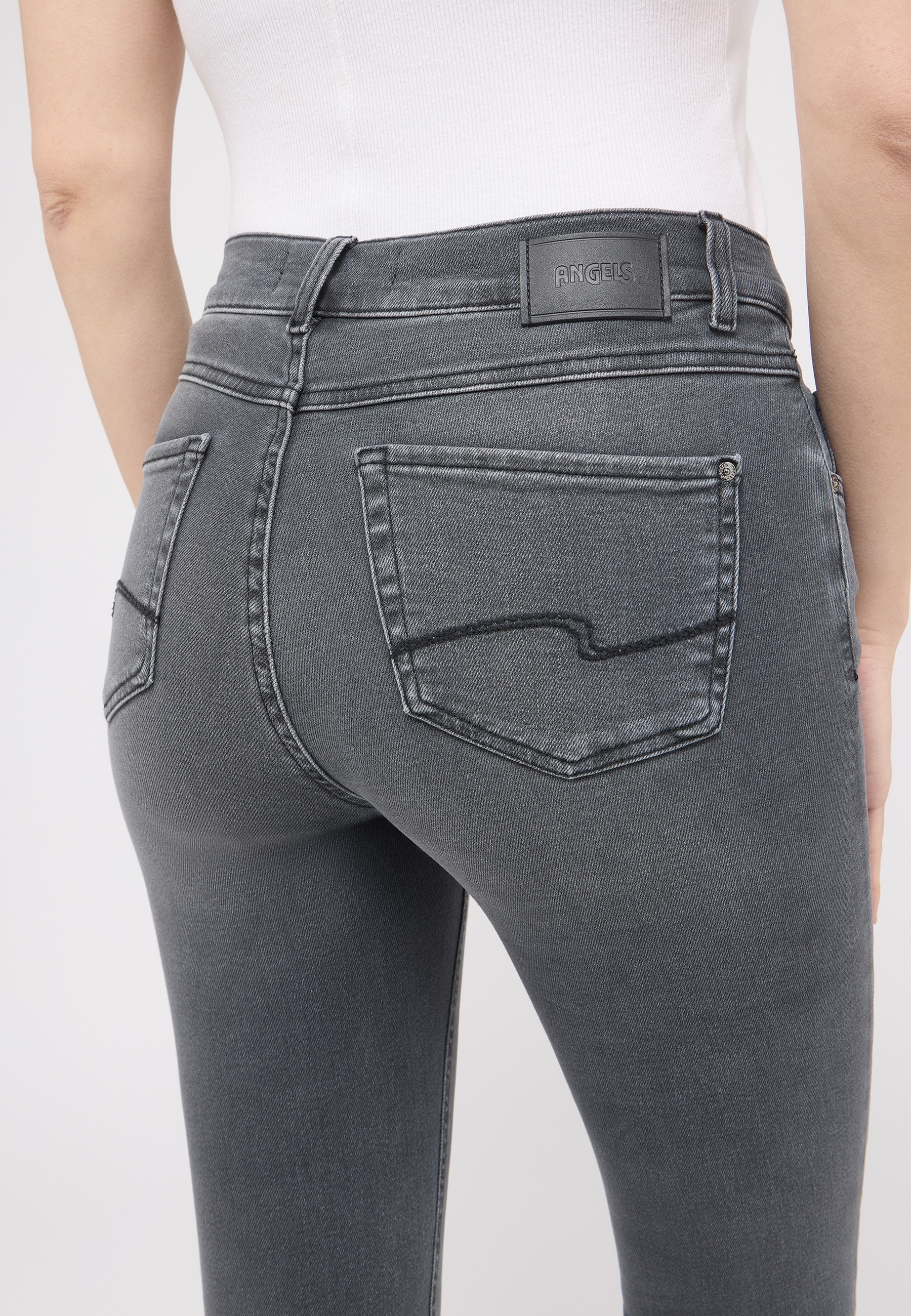 ANGELS Jeans slim »SKINNY« en mélange de coton, avec passants de ceinture