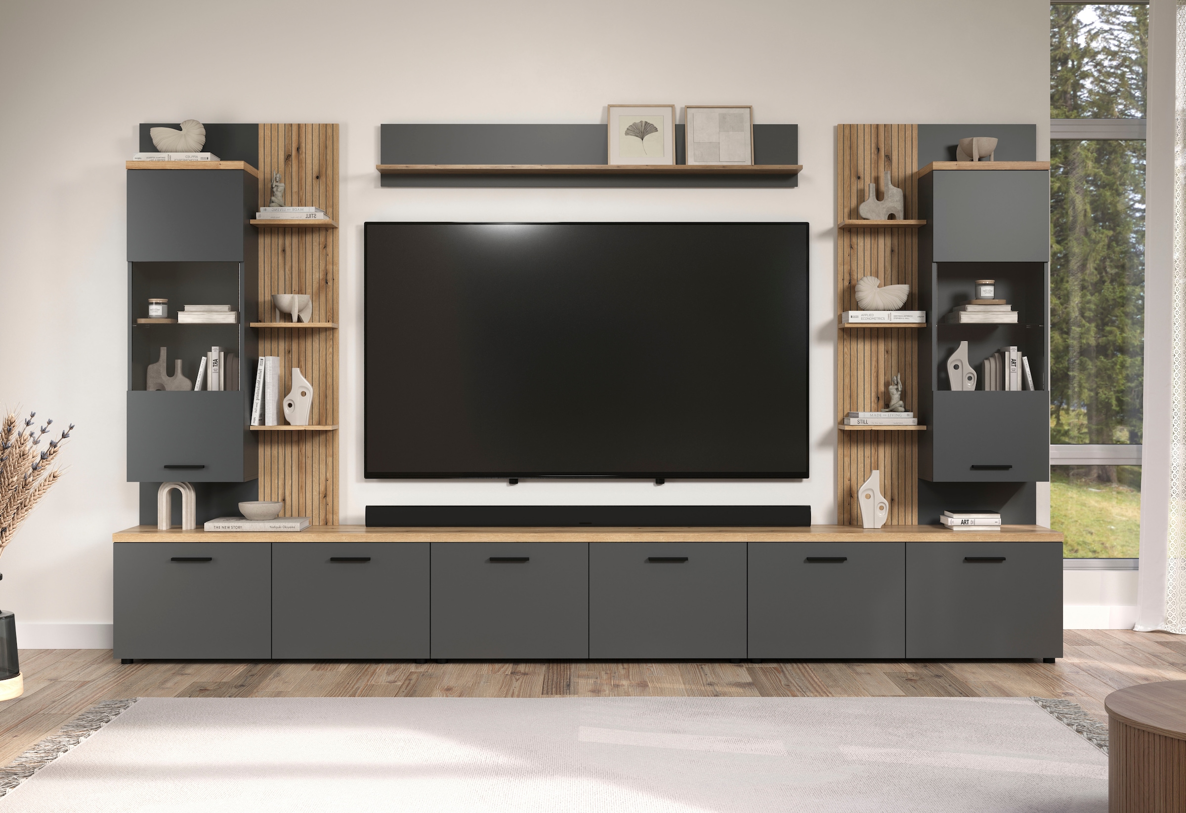 Home affaire Lowboard »Bajo« 1 Stk. tlg. TV-Lowboard mit 2 Türen und 2 Einlegeböden – (B/T/H) 120/40/50 cm