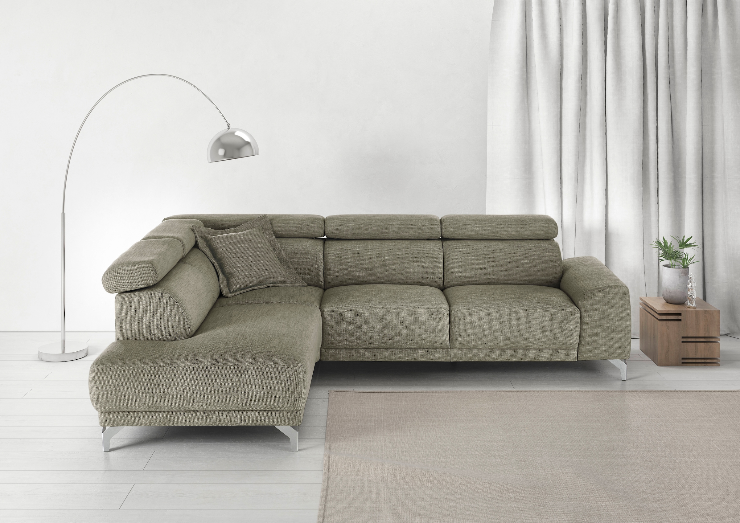 3C Candy Canapé d'angle »Greve Sofa immer mit manuelle Kopfteilverstellungen, modern, elegant« au choix avec avance de siège motorisée, confortable et intemporel, forme en L