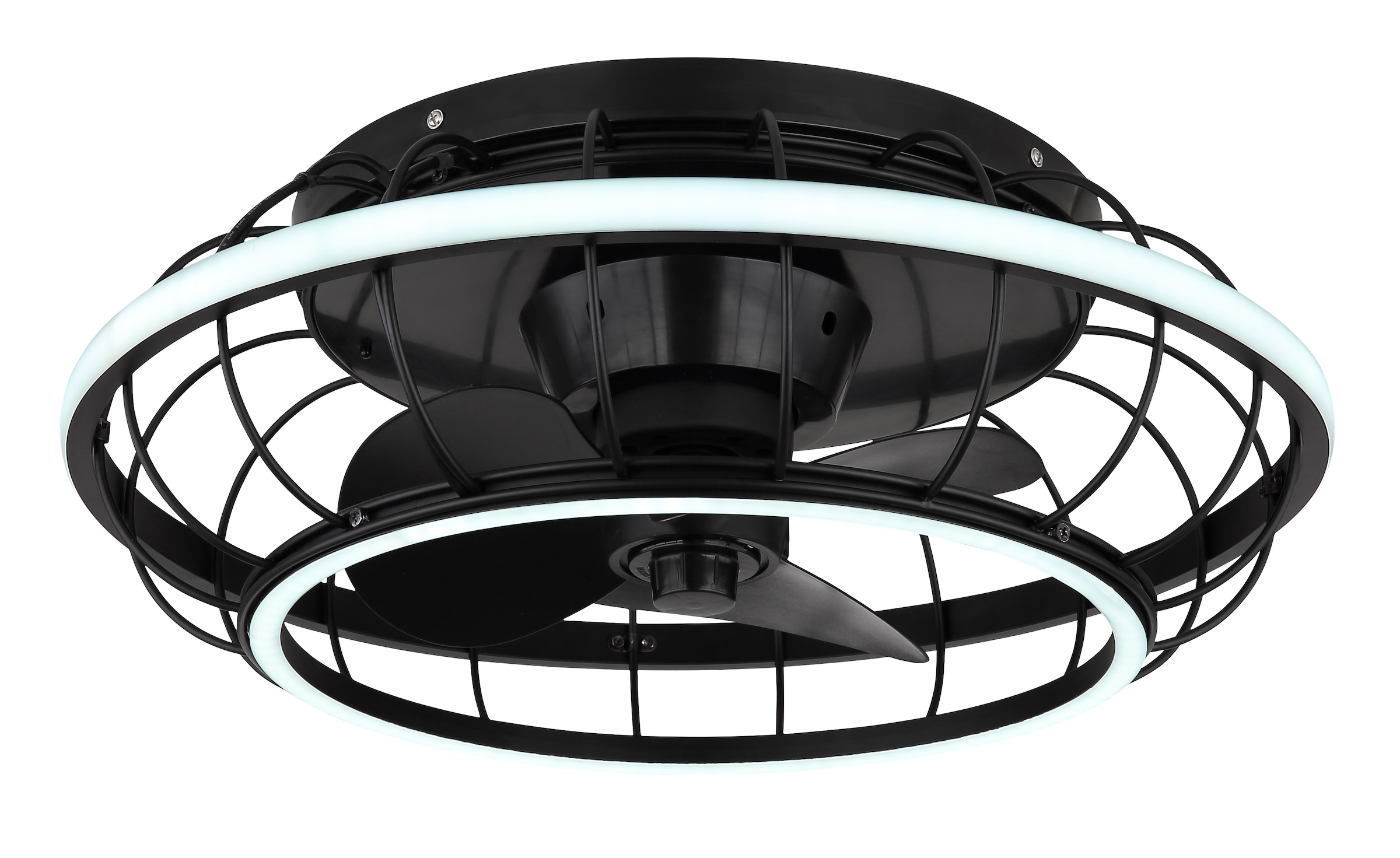 GLOBO LIGHTING Plafonnier »LINAY« Module LED 1 cuis blanc chaud - blanc froid Ventilateur de plafond, lampe de plafond, ventilateur moderne