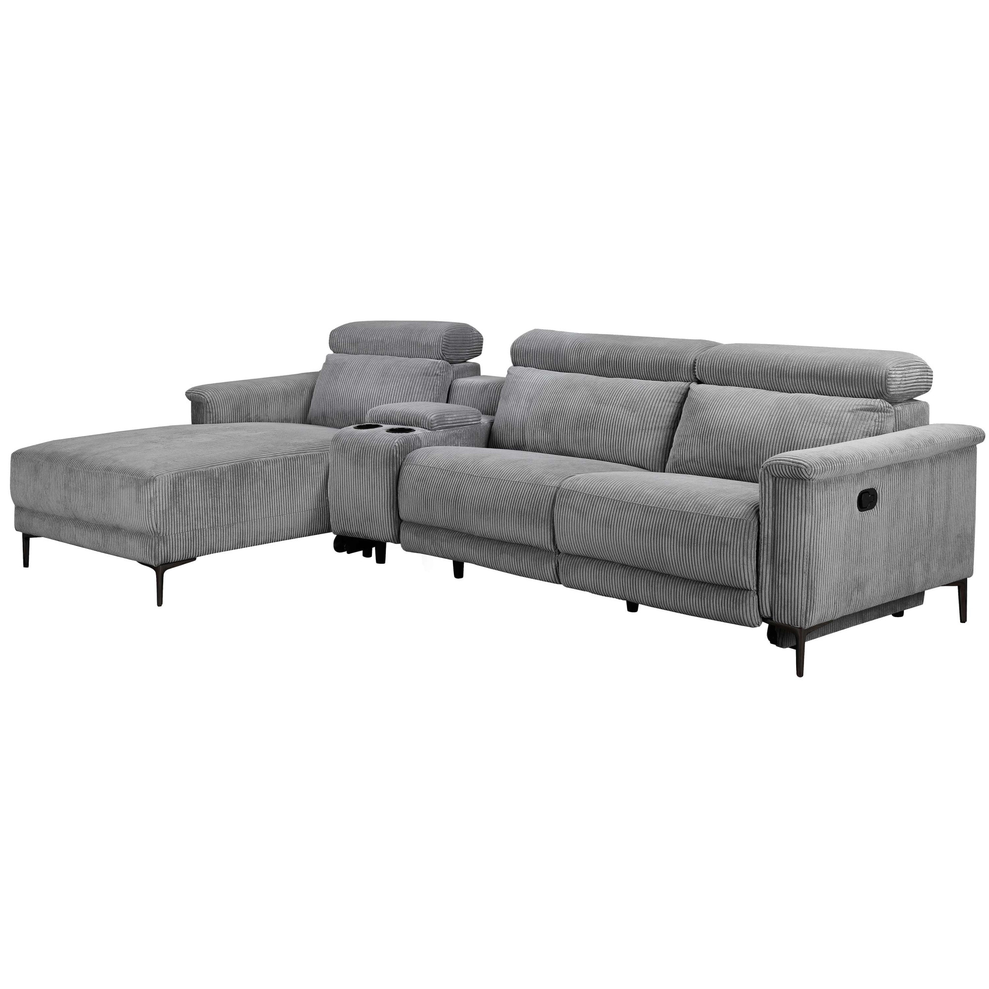 GOODproduct Ecksofa »LUND Kinosofa, L-Form, 298cm, man./elektr. Relaxfunktion (mit USB-A/C)« USB-A/C bei elektr.Variante, Kopfteilverstellg/Getränkehalter/Staufach