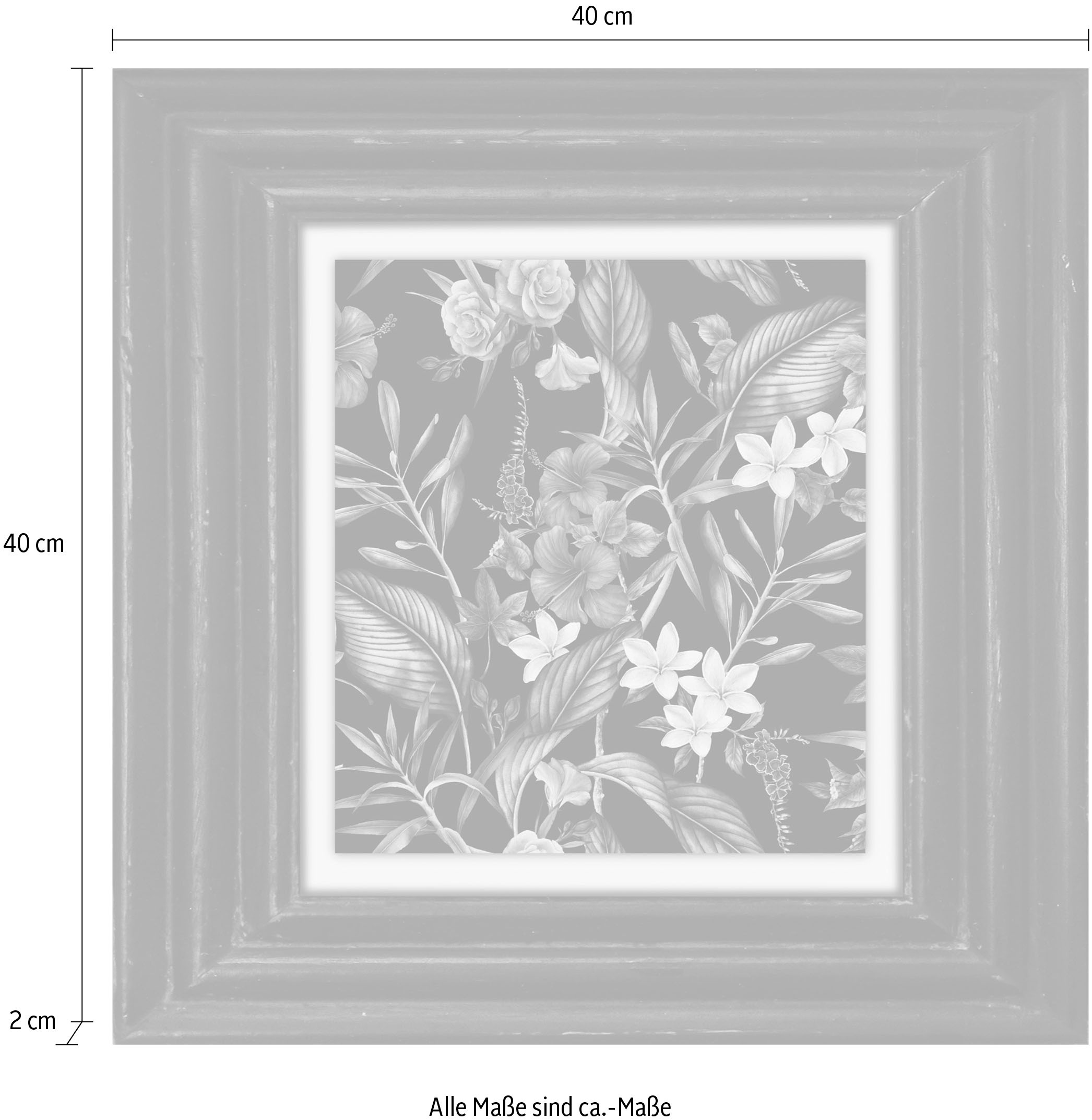 queence Leinwandbild »Blumen« Blumen | Blumenbilder | Garten | Gartenbilder | Kunst | Stillleben Premium-Leinwandstoff, Handarbeit aus Deutschland, 40x40cm