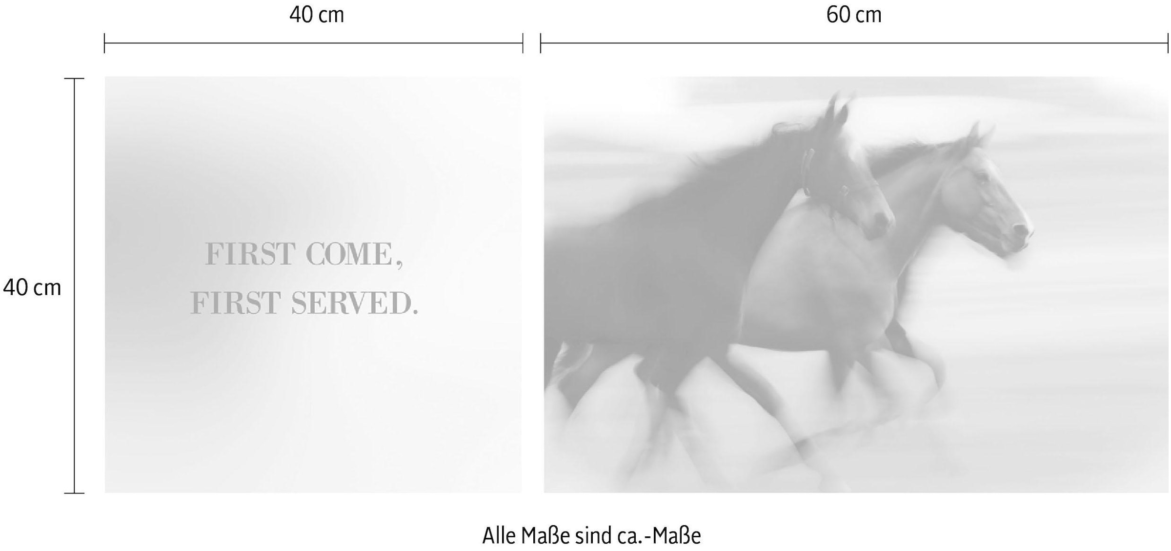 queence Leinwandbild »First come, first served«